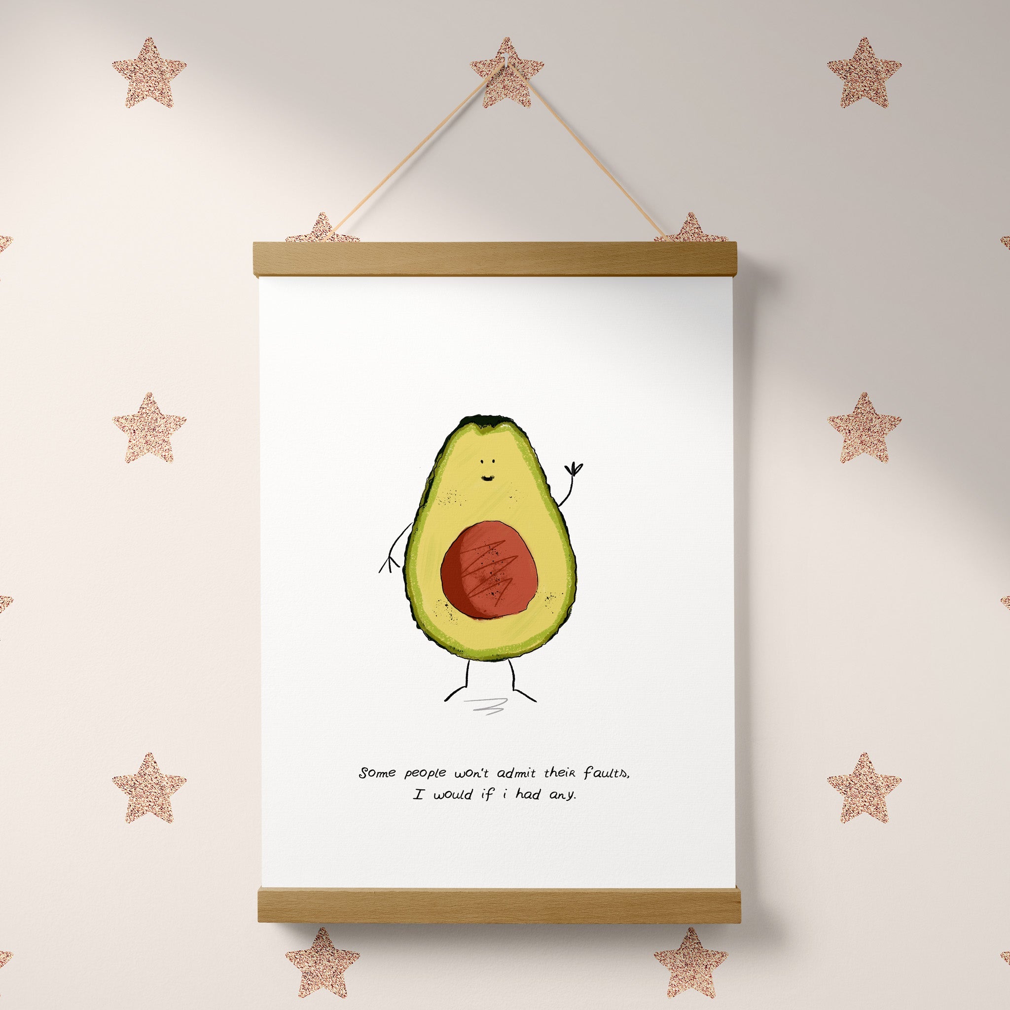 Avocado Illustrated Art Print - Richard Darani