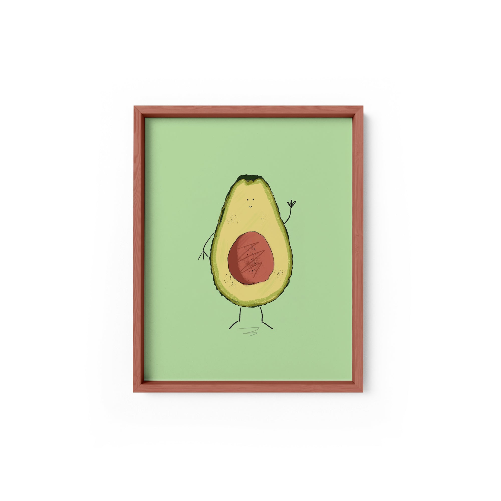 Happy Avocado Art Print