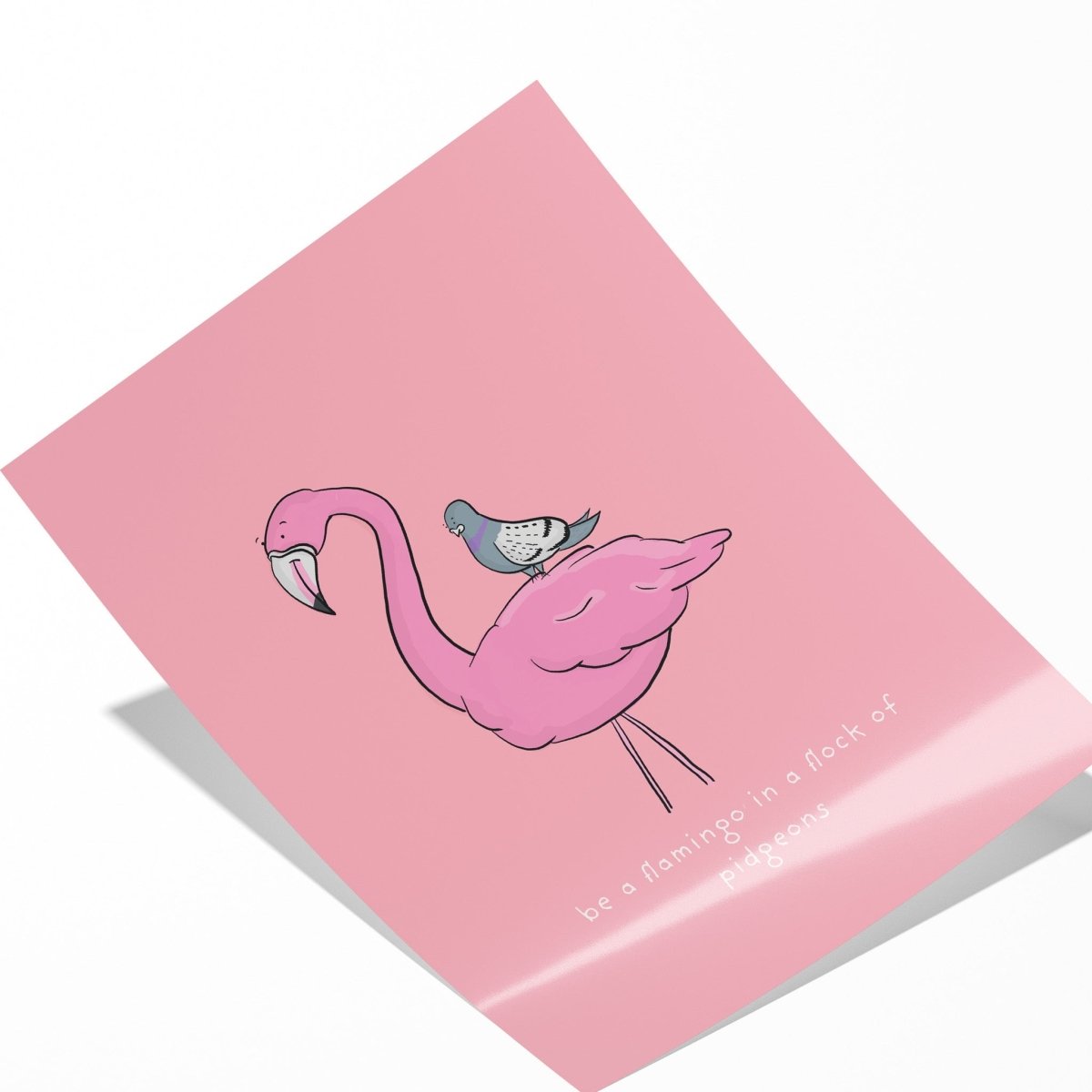Be a Flamingo – Motivational Quote Art PrintPosters, Prints, & Visual Artwork (view 4)