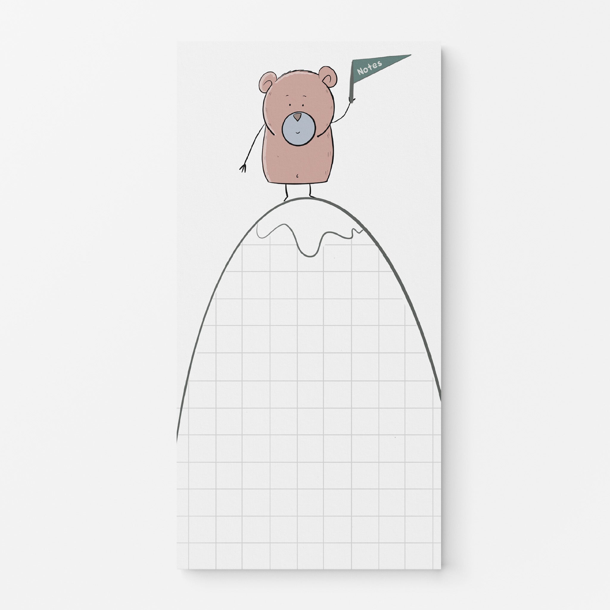 Bear On Top Of A Mountain Notepad - Richard Darani