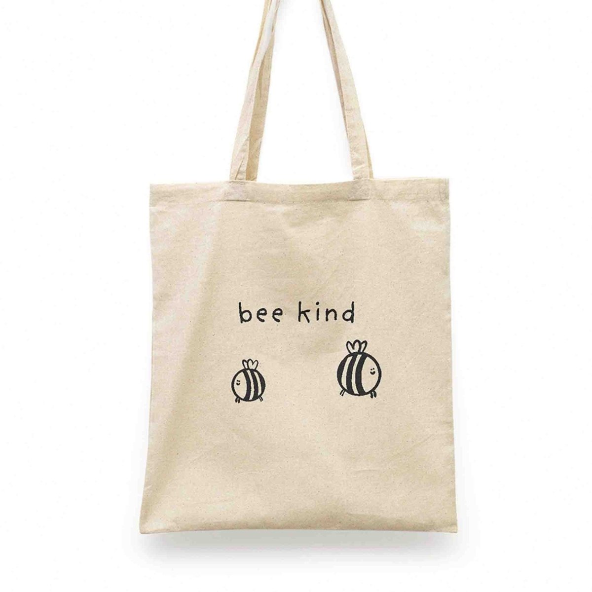 Bee Kind Cotton Canvas Shopping Tote Bag – fun and illustrated shopping totes by Richard Darani