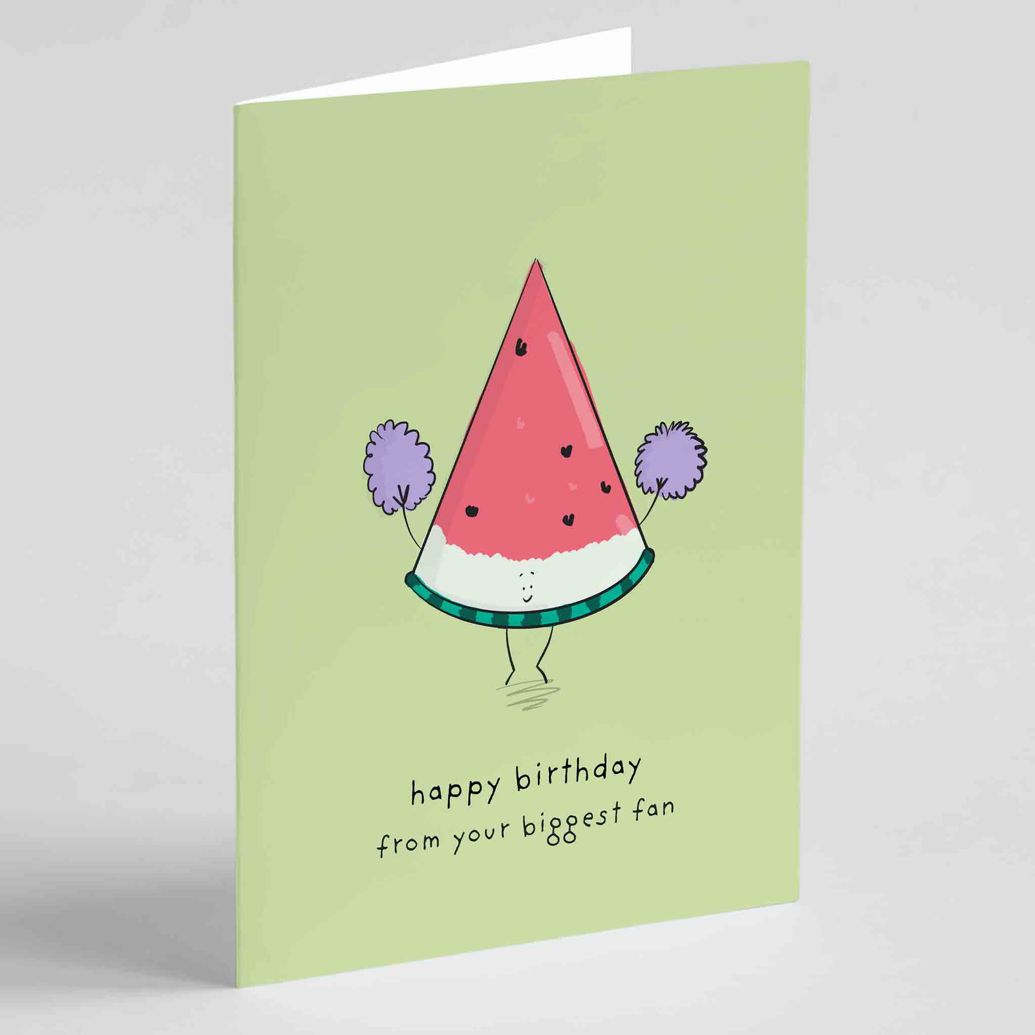 Biggest Fan Watermelon Birthday Card - Richard DaraniGreeting & Note Cards