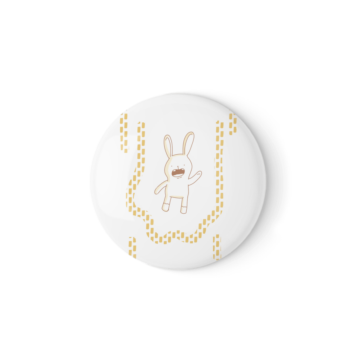 Bouncing Bunny – Fun Bunny Badge or Magnet (38mm or 58mm)