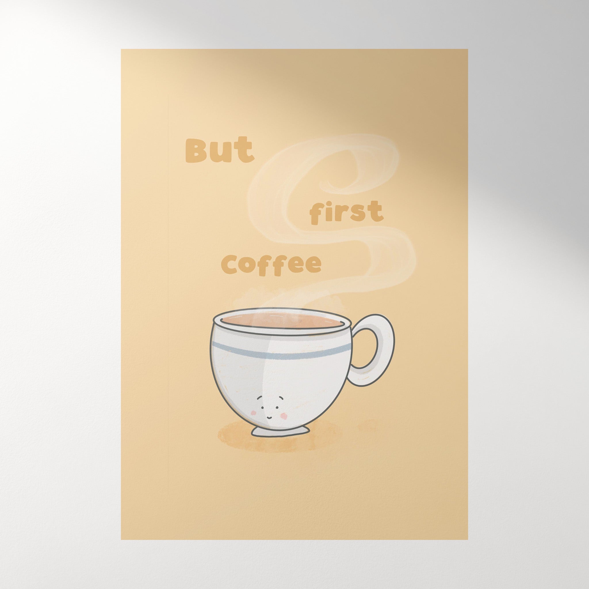 But First, Coffee Art Print - Richard Darani