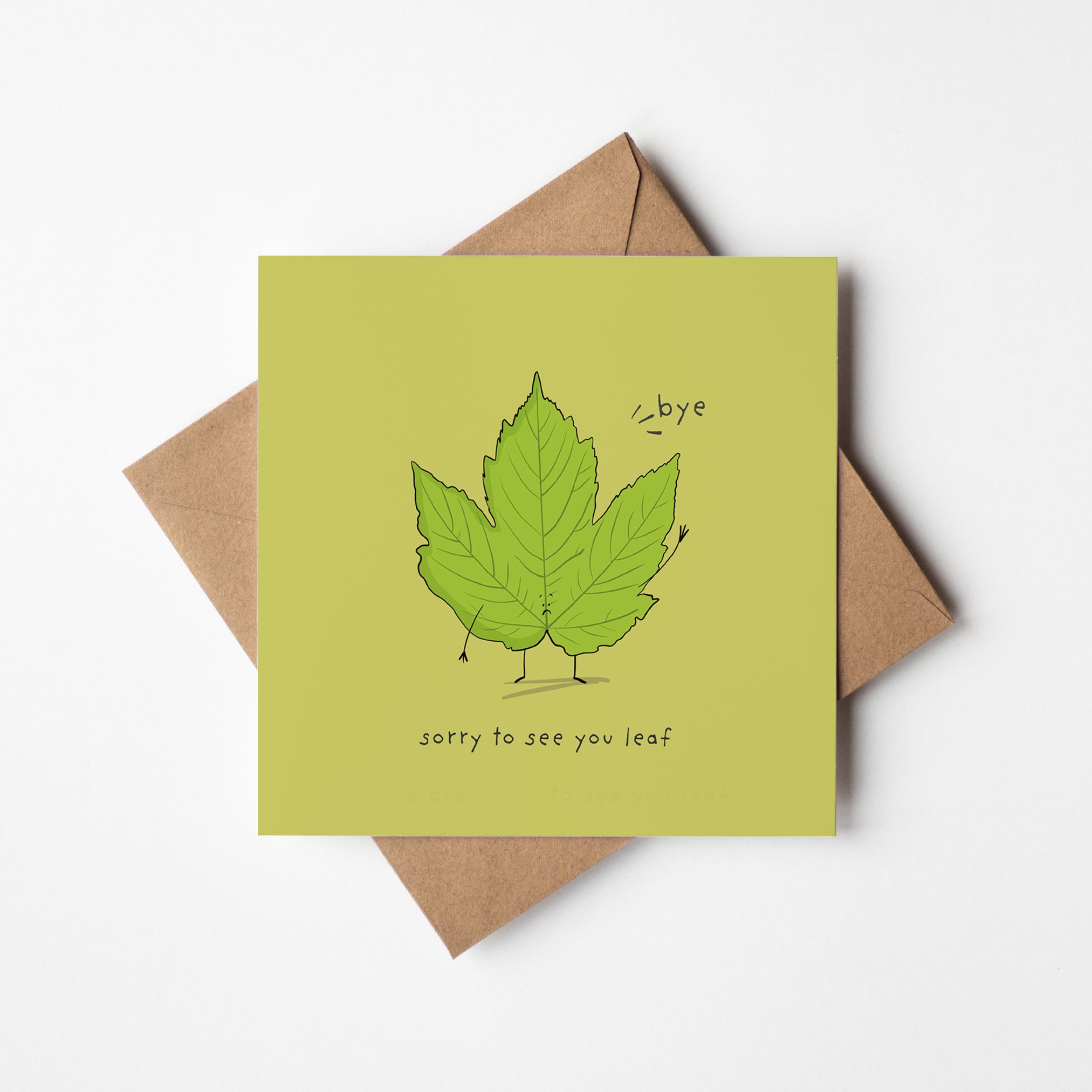 Sorry To See You Leaf - Farewell Card