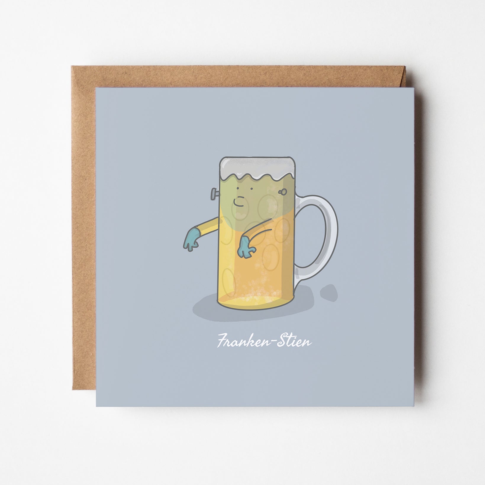 Franken-Stein - Beer Mug Greeting Card