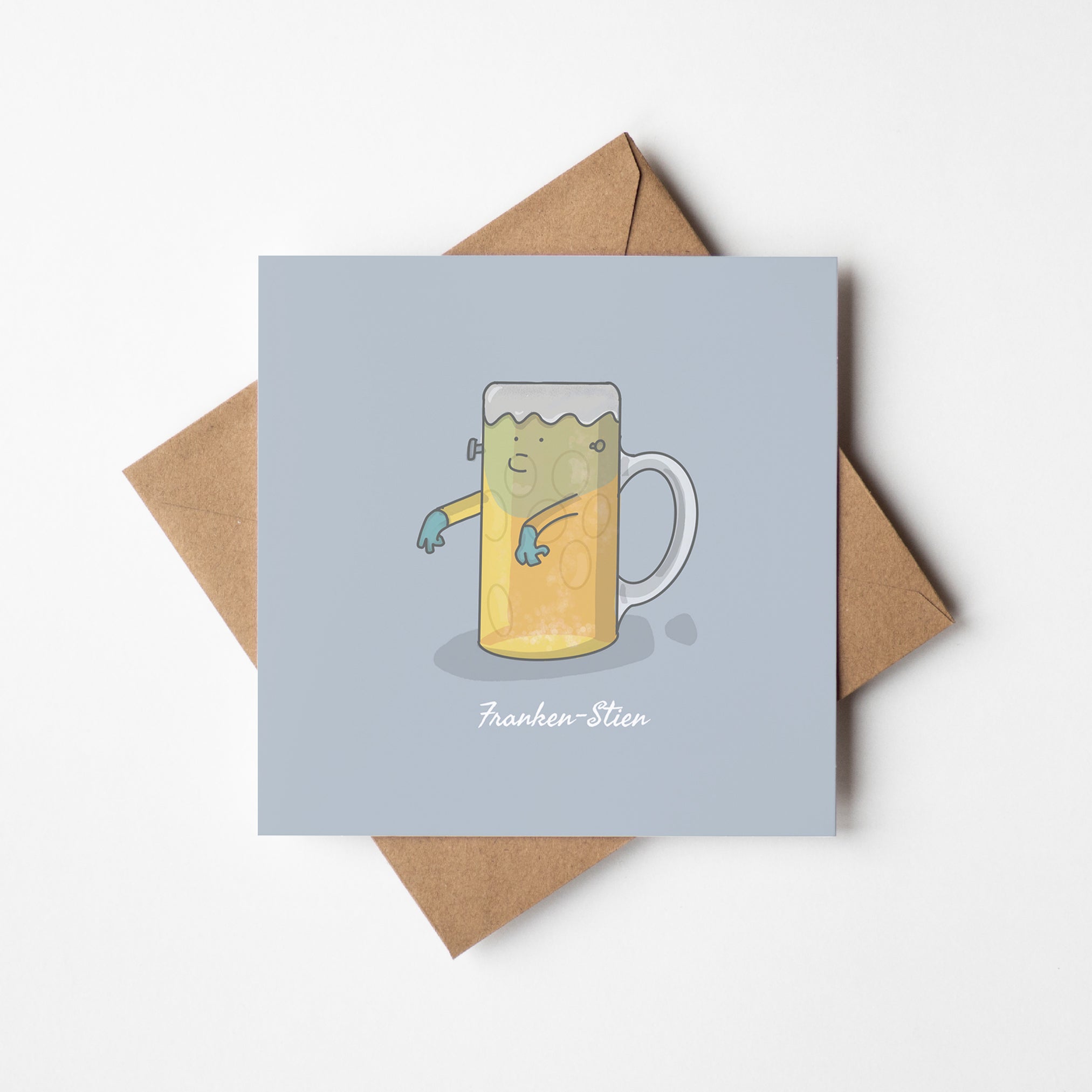 Franken-Stein - Beer Mug Greeting Card