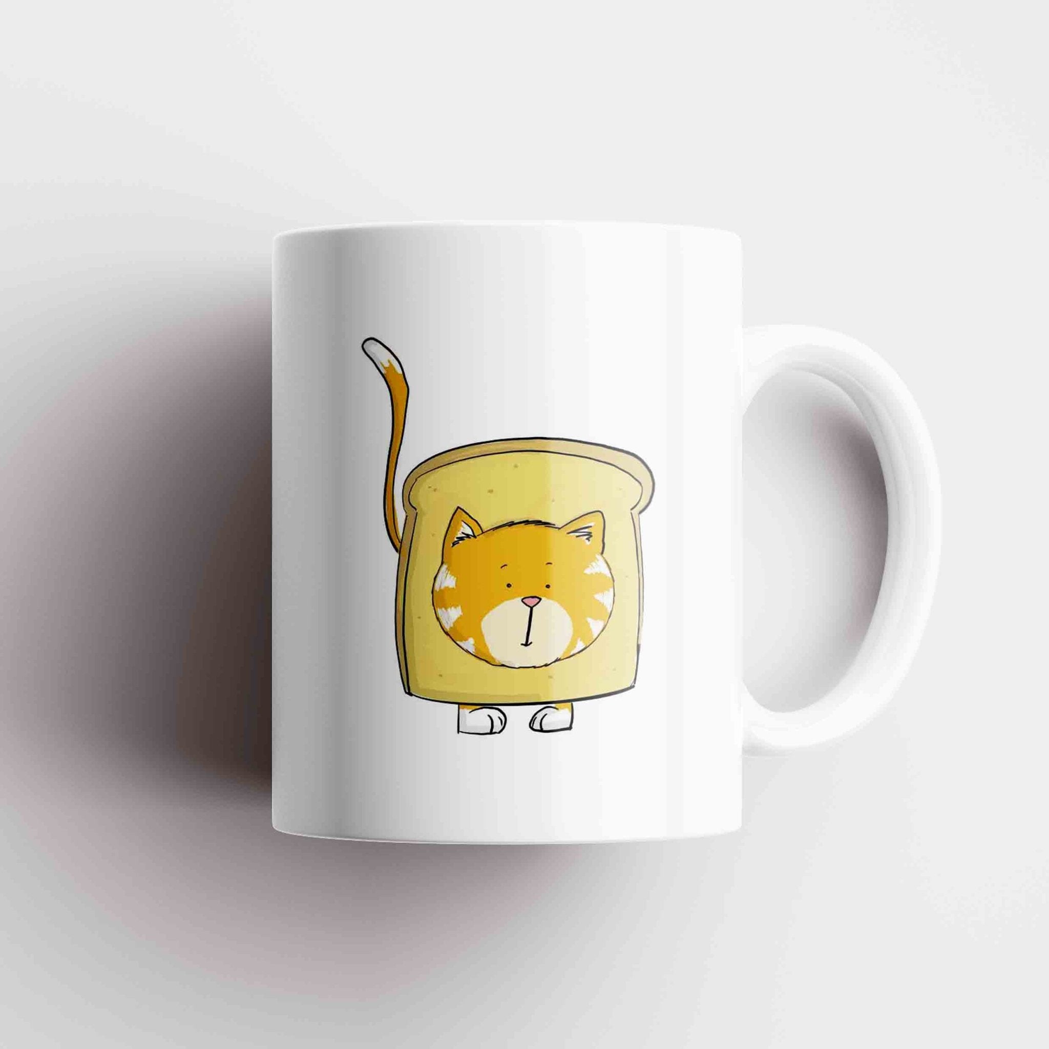 Cat Stuck In Bread 11oz Coffee Mug - Richard Darani