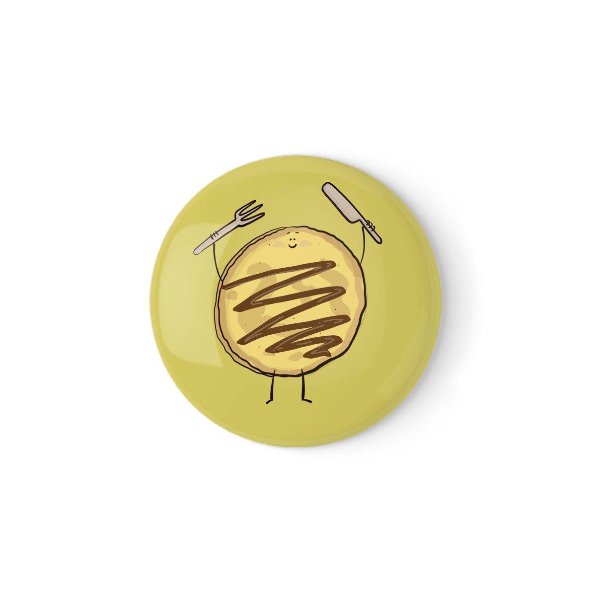 Choco Pancake – Funny Breakfast Badge or Magnet (38mm or 58mm)