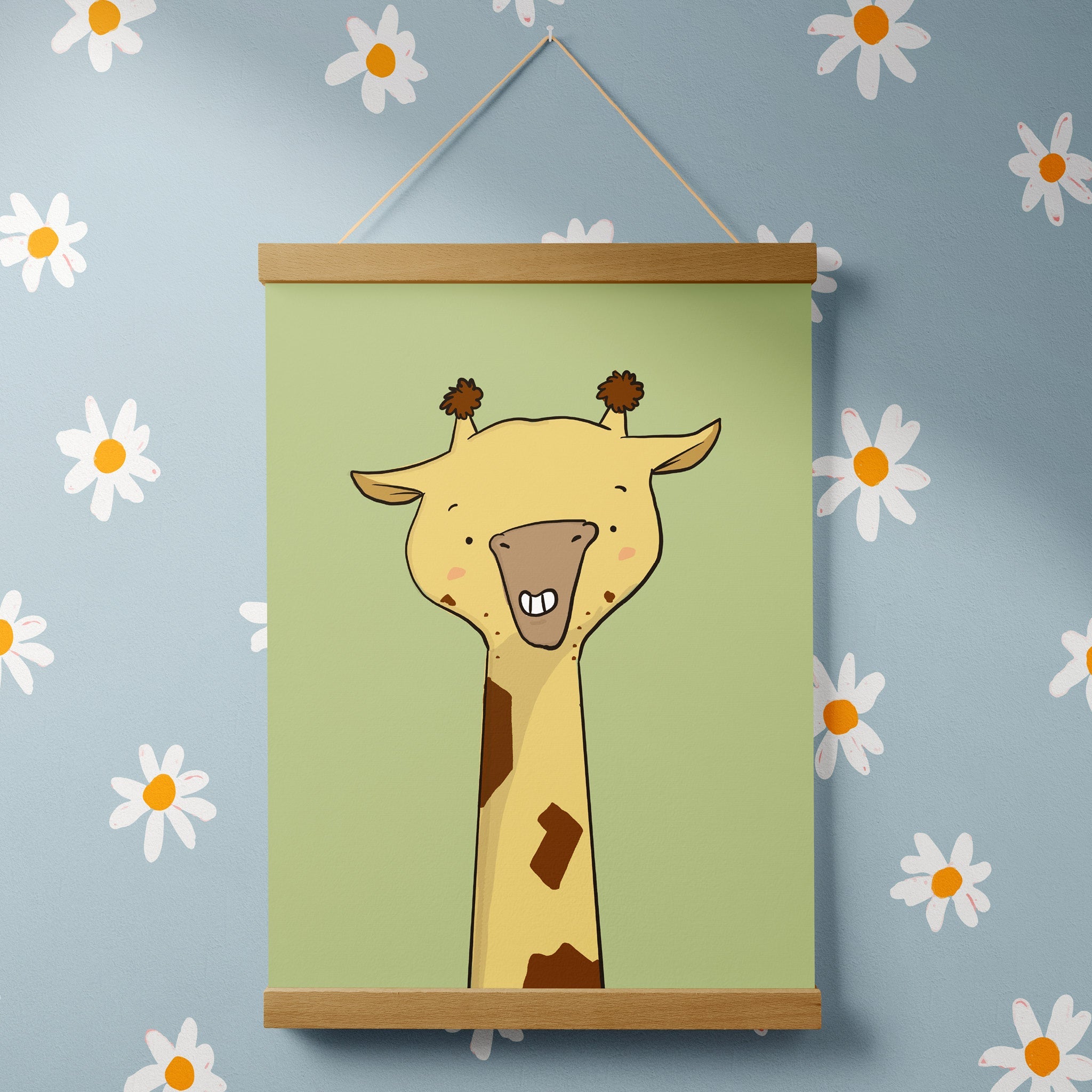 Cute Giraffe Wall Art Print - Richard Darani