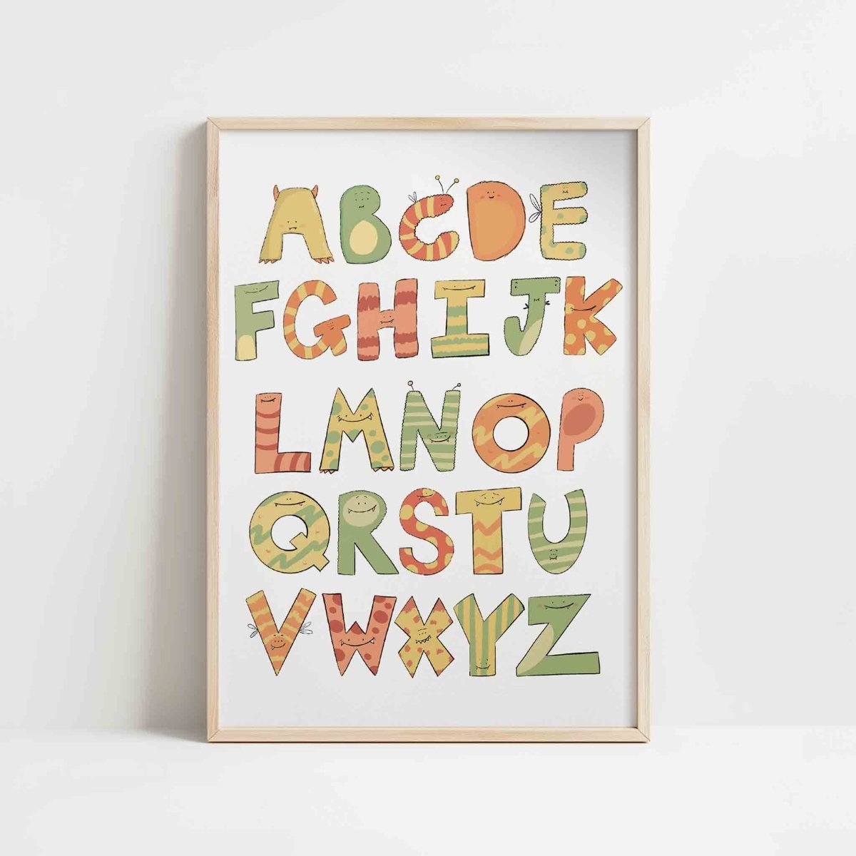 Cute Monster Themed Alphabet Art Print For Kids - Richard DaraniPosters, Prints, & Visual Artwork