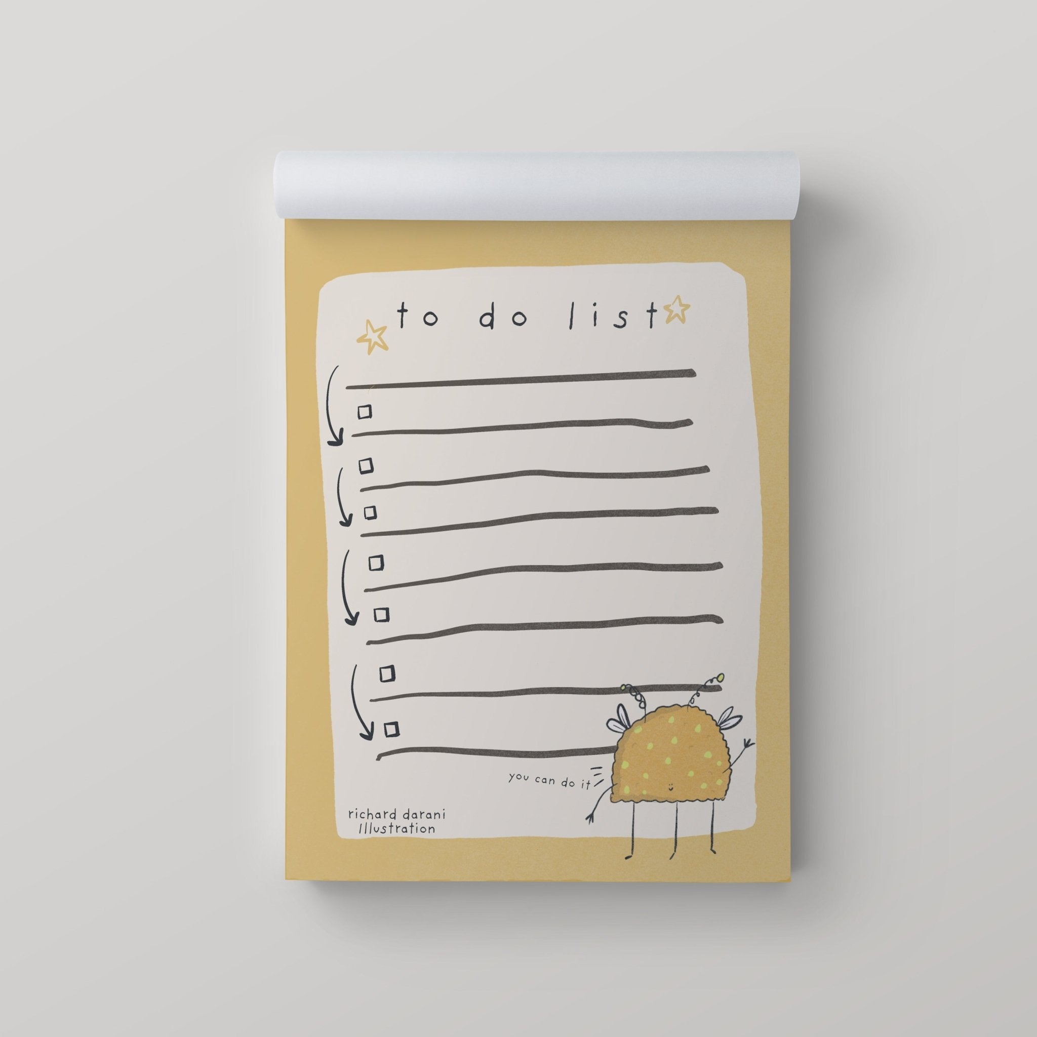 Cute Monster To - Do List Notepad - Richard DaraniNotebooks & Notepads