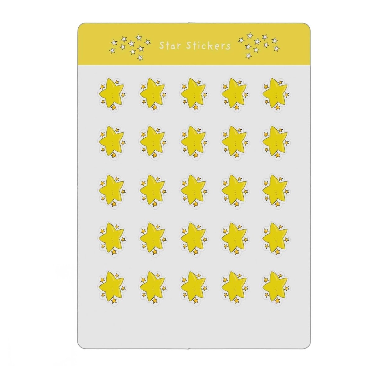 Cute Shiny Star Planner Reward Sticker Sheets – fun and illustrated decorative stickers by Richard Darani