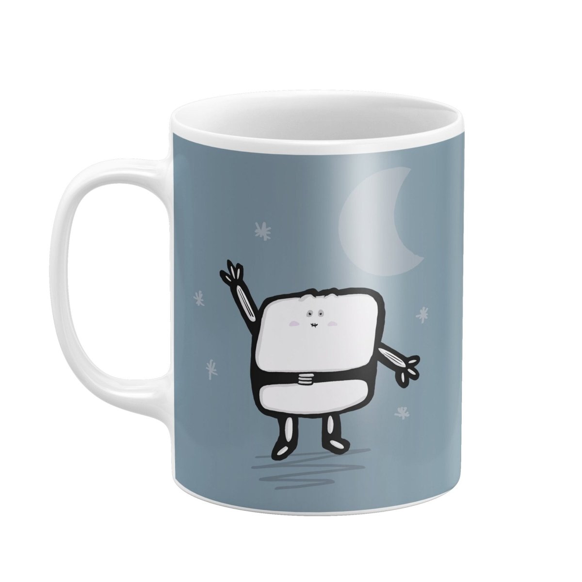 Cute Skeleton Mug – Peace Out Under the MoonMugs (view 3)