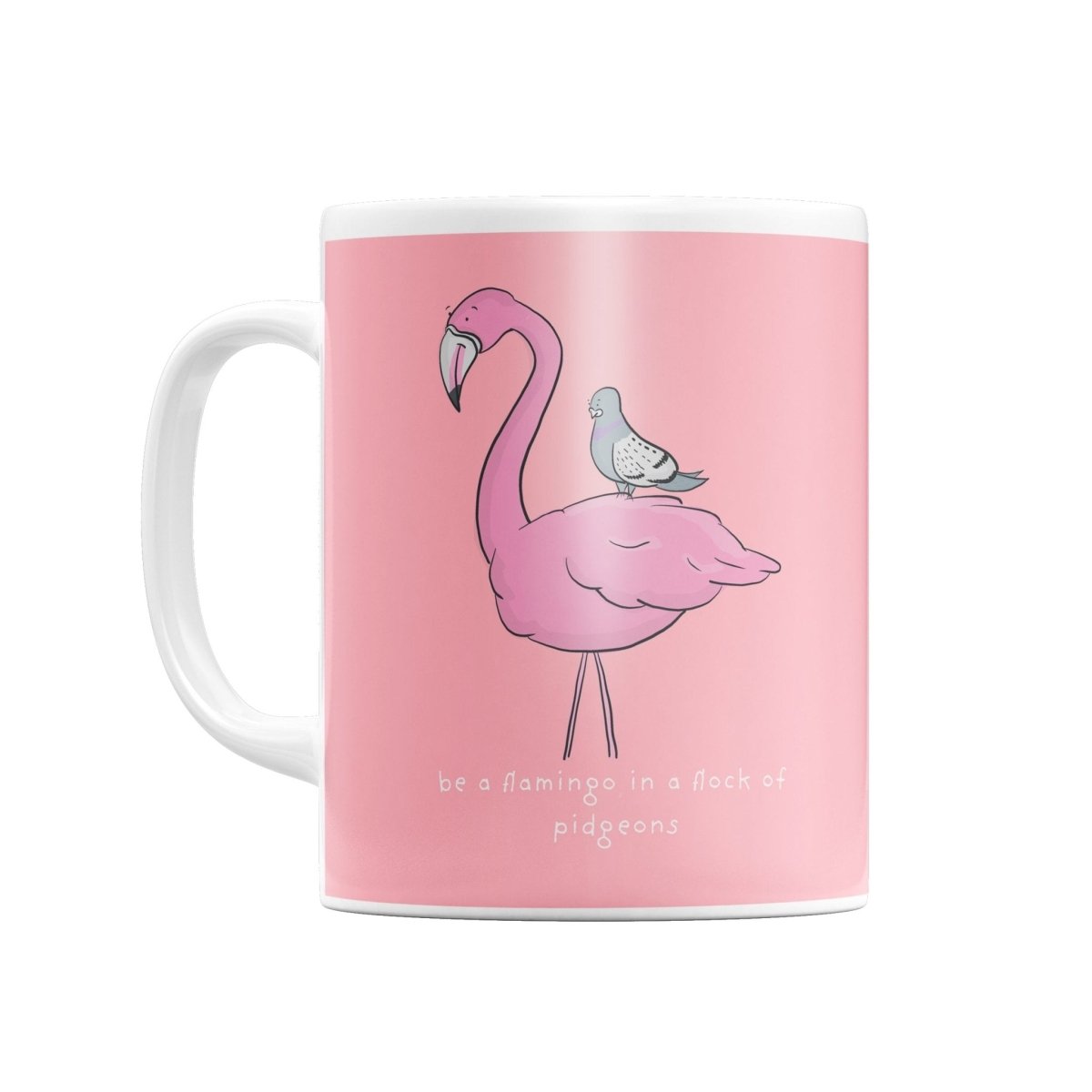 Flamingo in a Flock of Pigeons MugMug