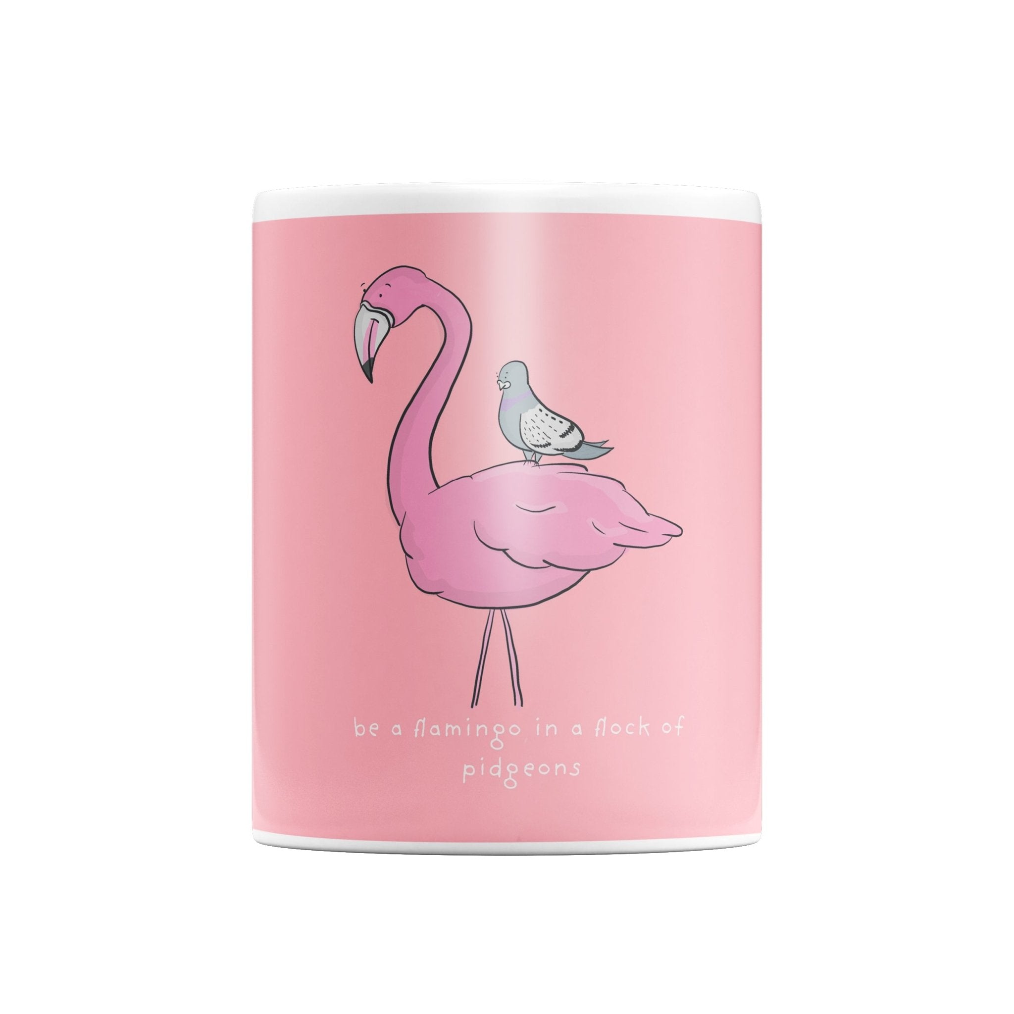 Flamingo in a Flock of Pigeons MugMug
