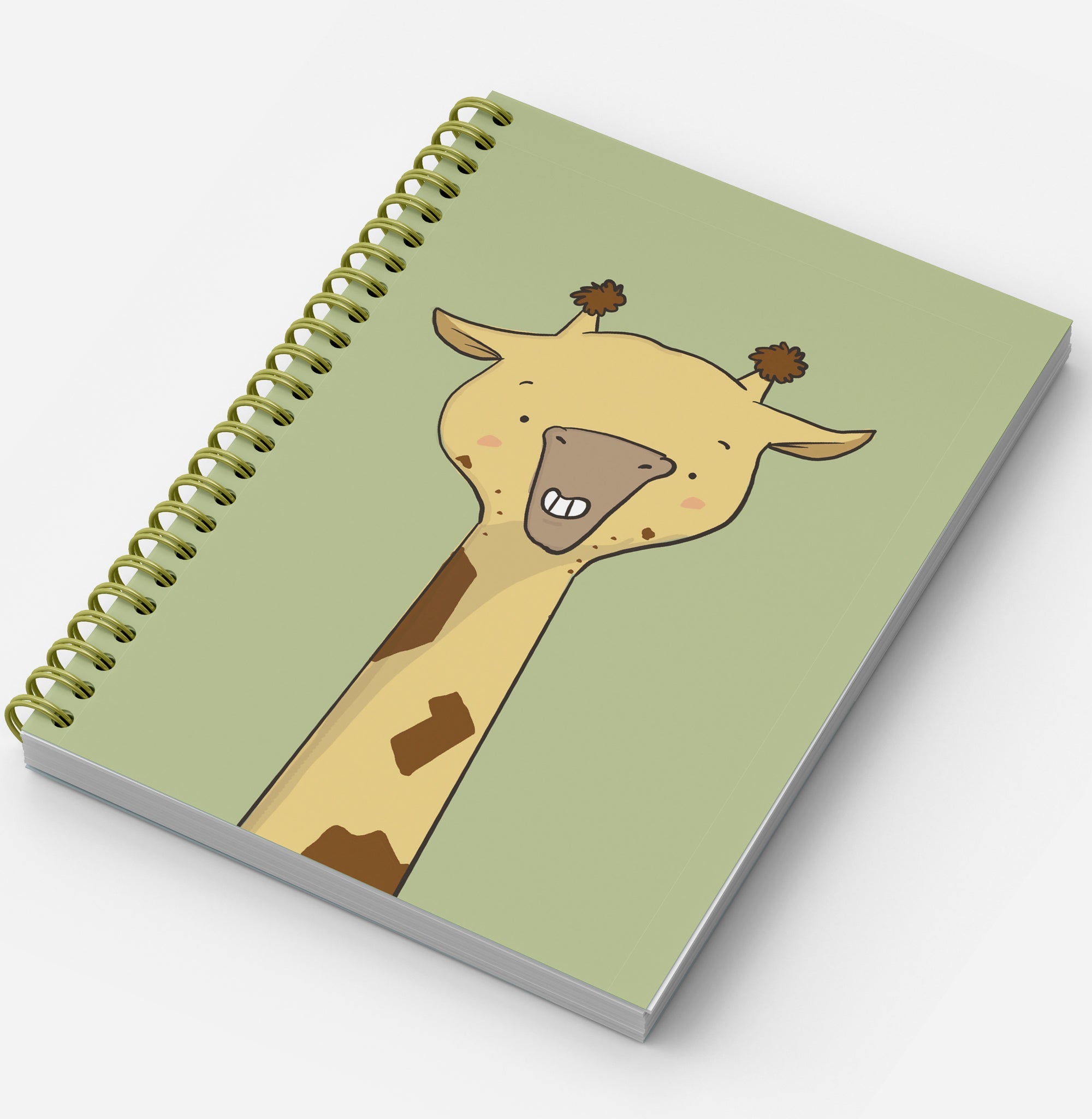 Giraffe Notebook – A5 Spiral - Bound Journal (Front & Back Design) - Richard DaraniNotebooks & Notepads