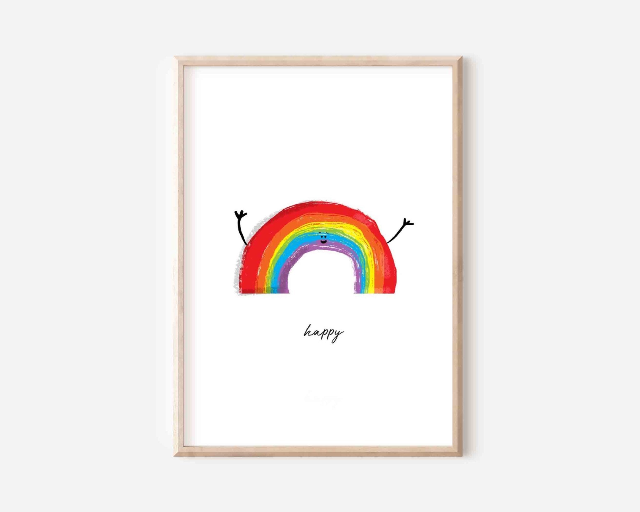 Happy Rainbow Art Print - Cheerful Wall Decor - Richard Darani