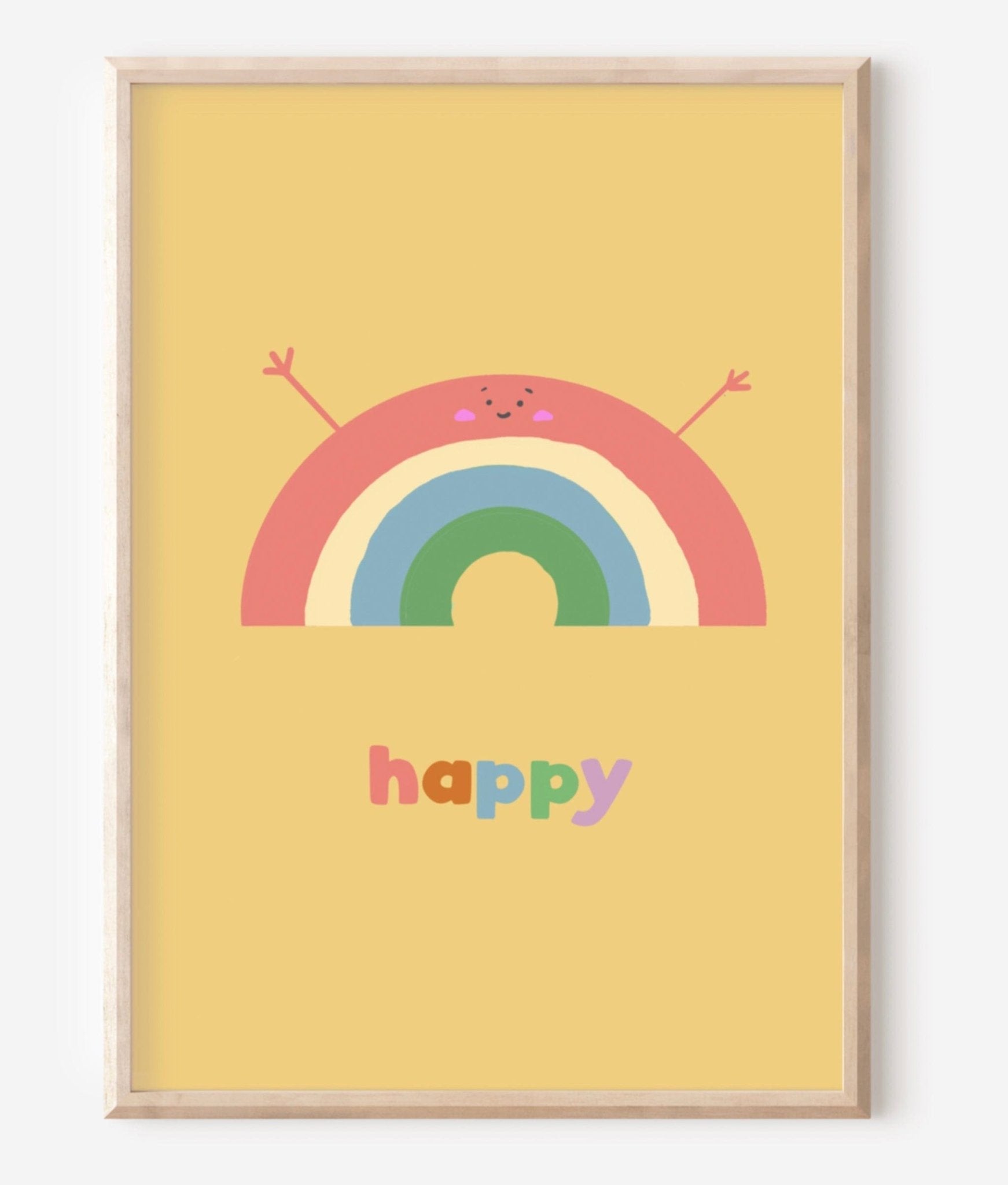 Happy Rainbow Wall Art Print - Cheerful Nursery Decor - Richard DaraniPosters, Prints, & Visual Artwork