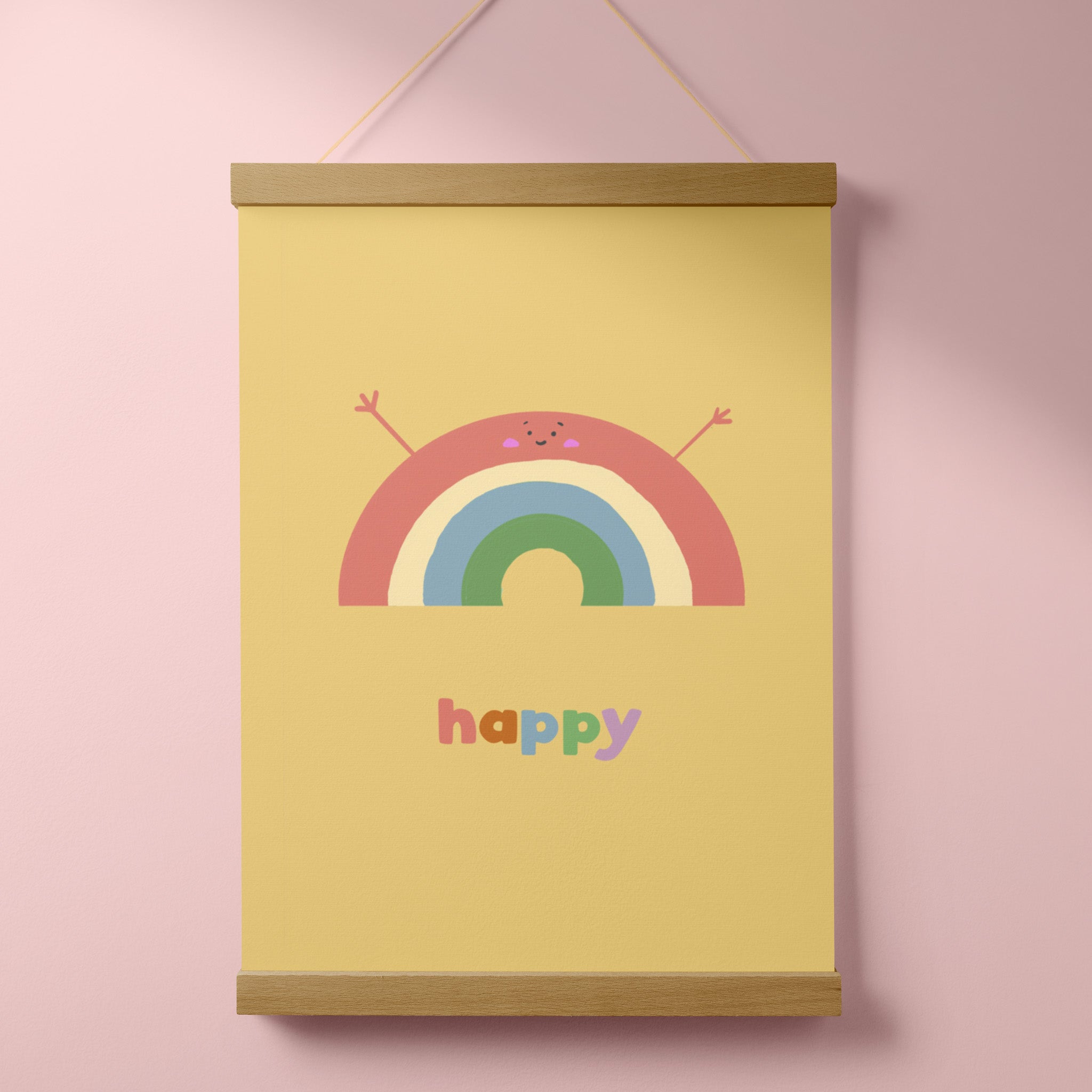 Happy Rainbow Wall Art Print - Cheerful Nursery Decor - Richard DaraniPosters, Prints, & Visual Artwork