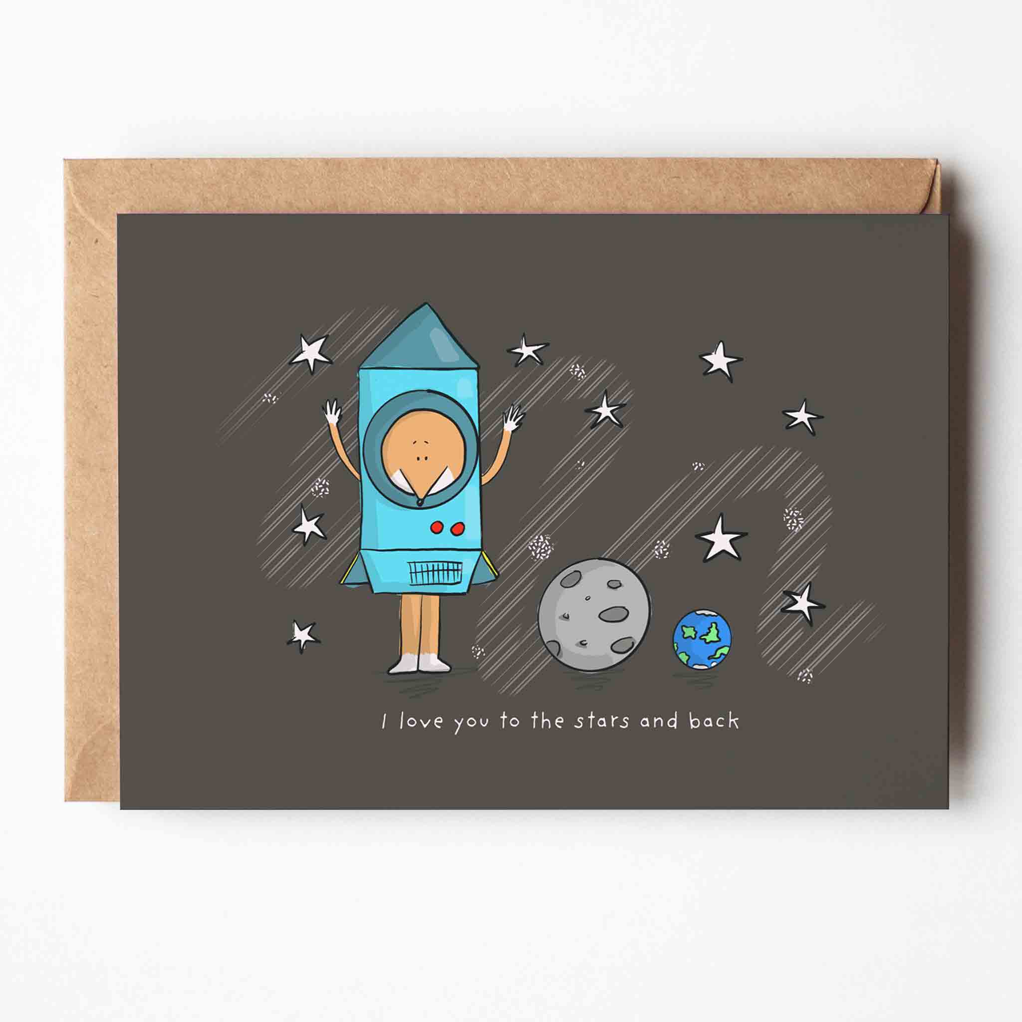 I Love You to the Stars and Back Greeting Card - Richard Darani