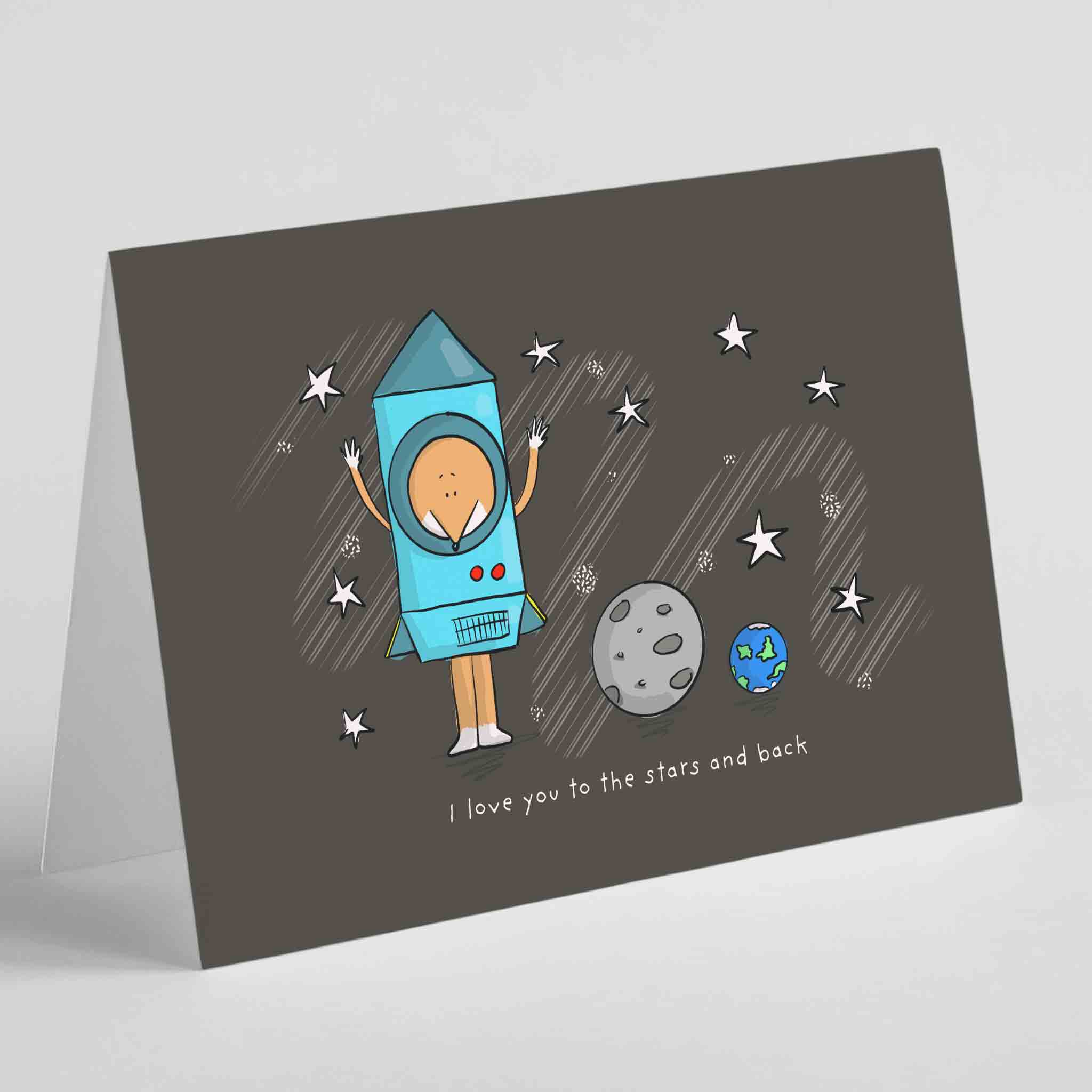 I Love You to the Stars and Back Greeting Card - Richard Darani