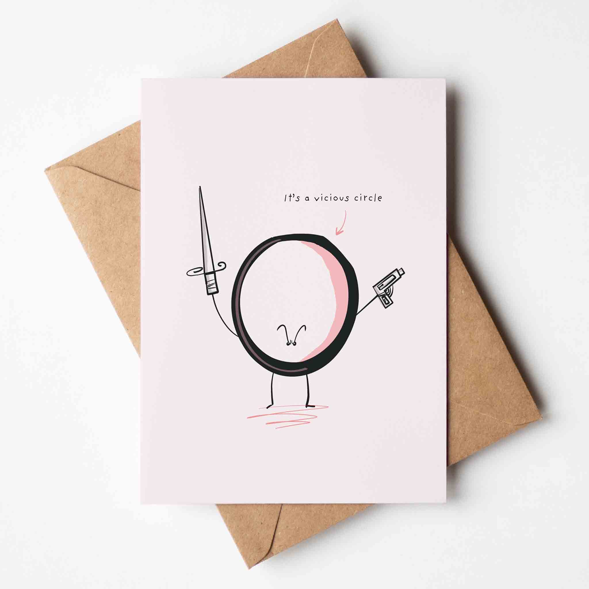 It’s just A Vicious Circle Greeting Card - Richard DaraniGreeting & Note Cards