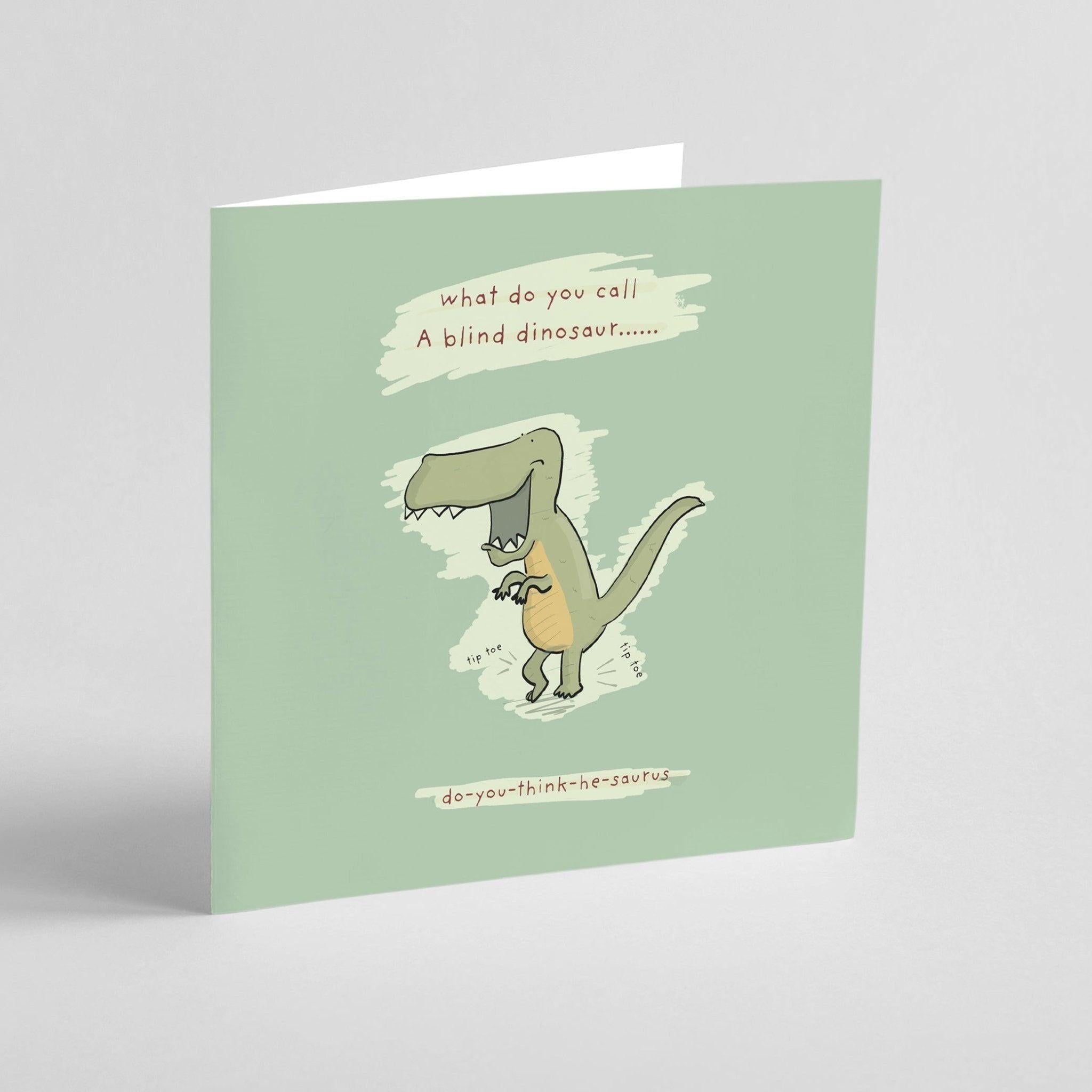Kawaii Dinosaur Birthday Card – Funny Dino Pun – image 3