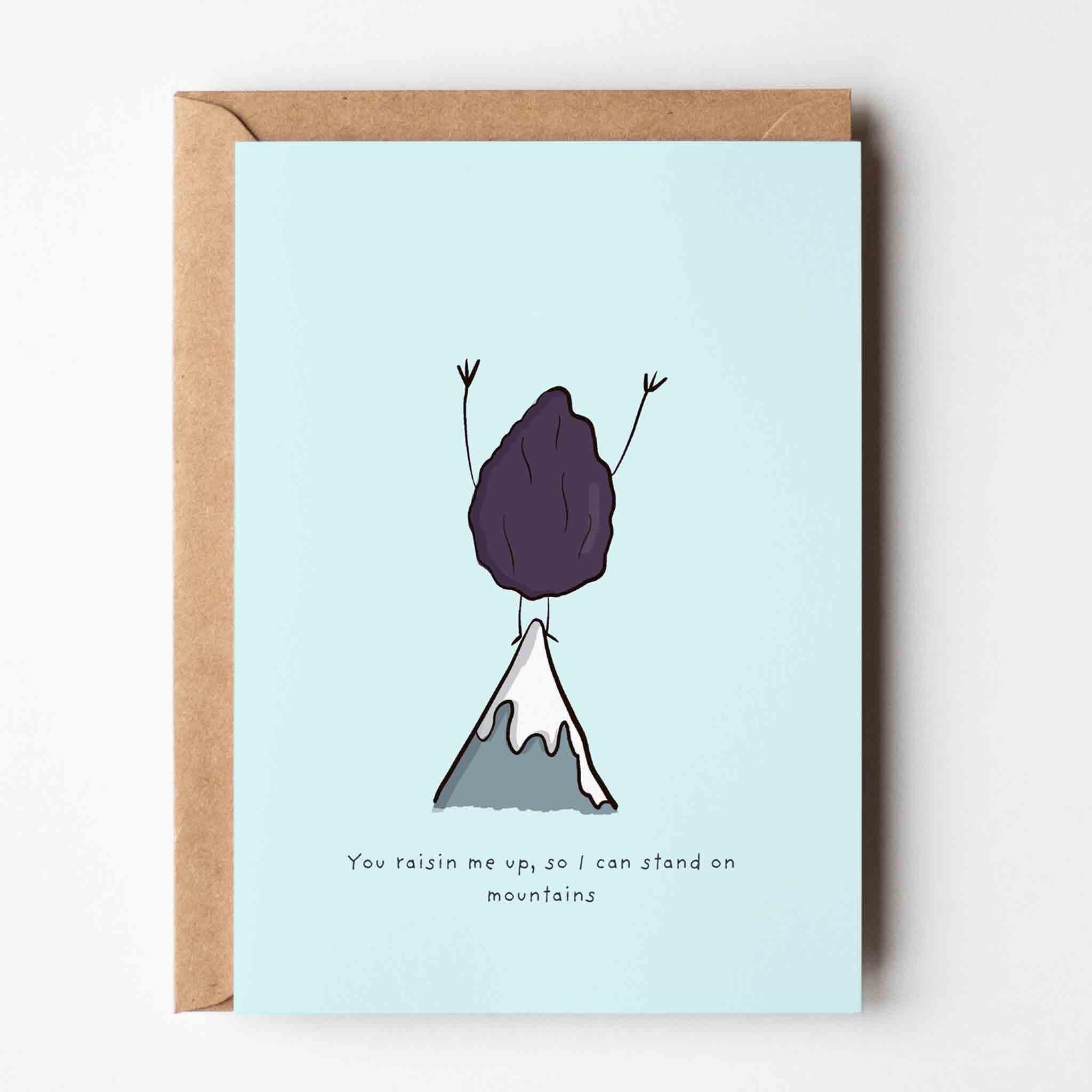 Kawaii Raisin Appreciation Card – Funny Thank You Card