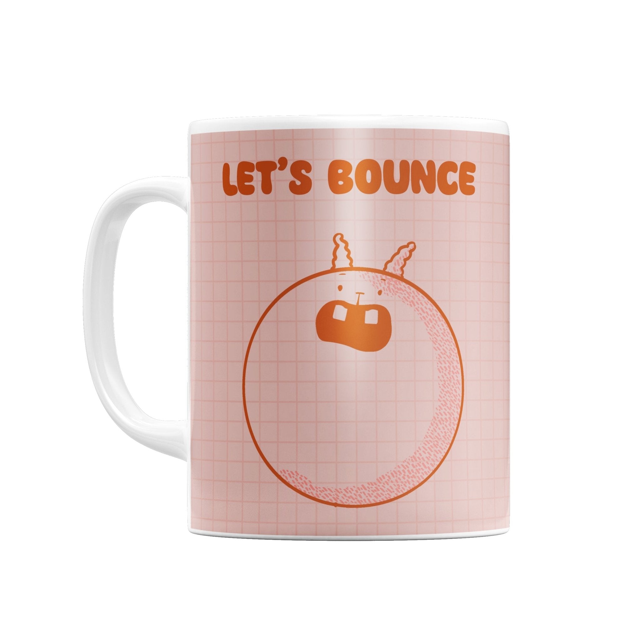 Let’s Bounce Mug – Funny Orange Monster - Richard DaraniMugs