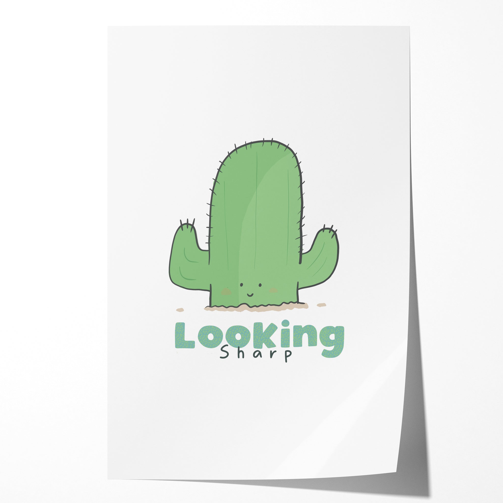 Looking Sharp A Cute Cactus Art Print - Richard DaraniPosters, Prints, & Visual Artwork