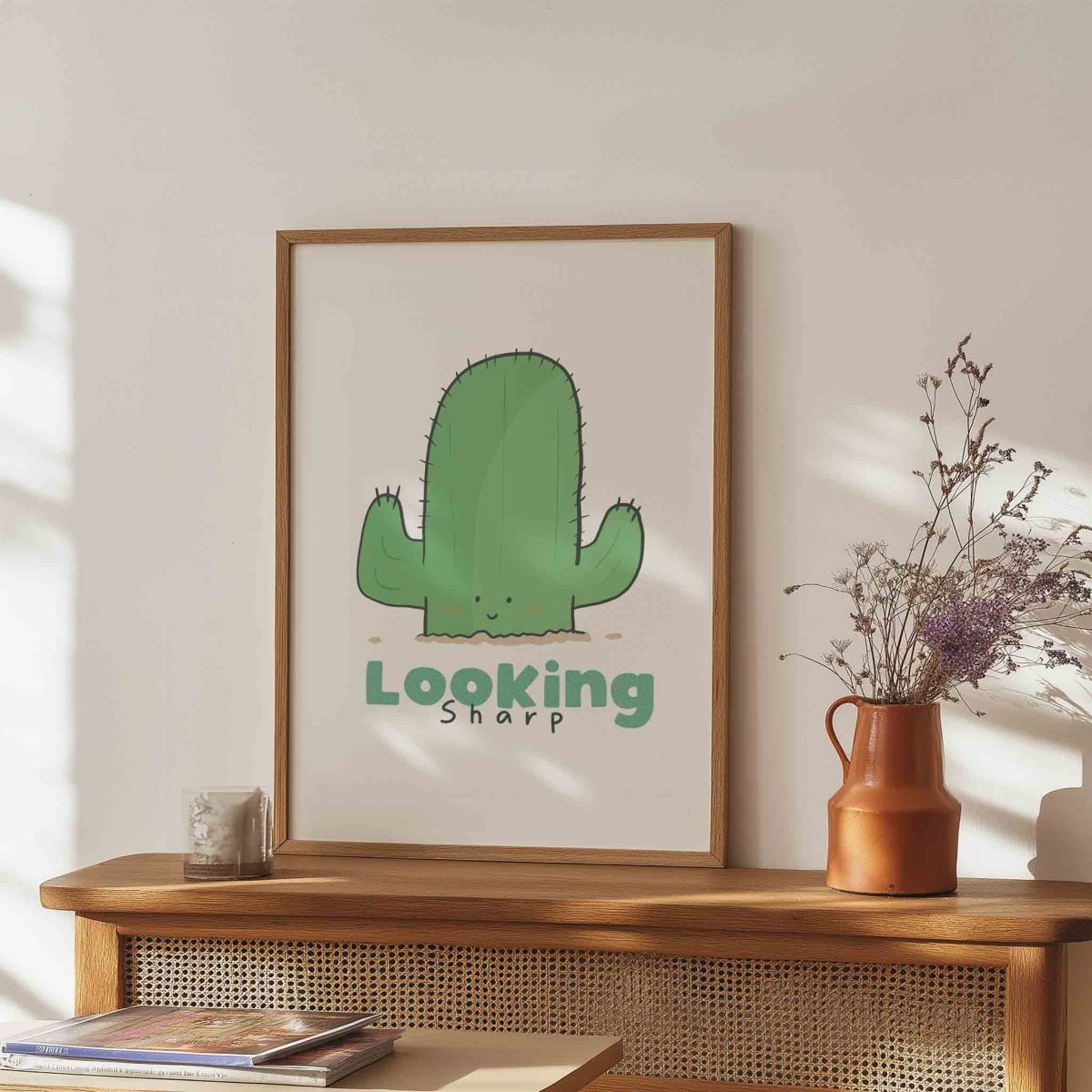 Looking Sharp A Cute Cactus Art Print - Richard DaraniPosters, Prints, & Visual Artwork