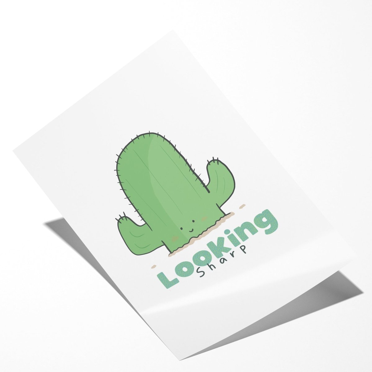 Looking Sharp A Cute Cactus Art PrintPosters, Prints, & Visual Artwork