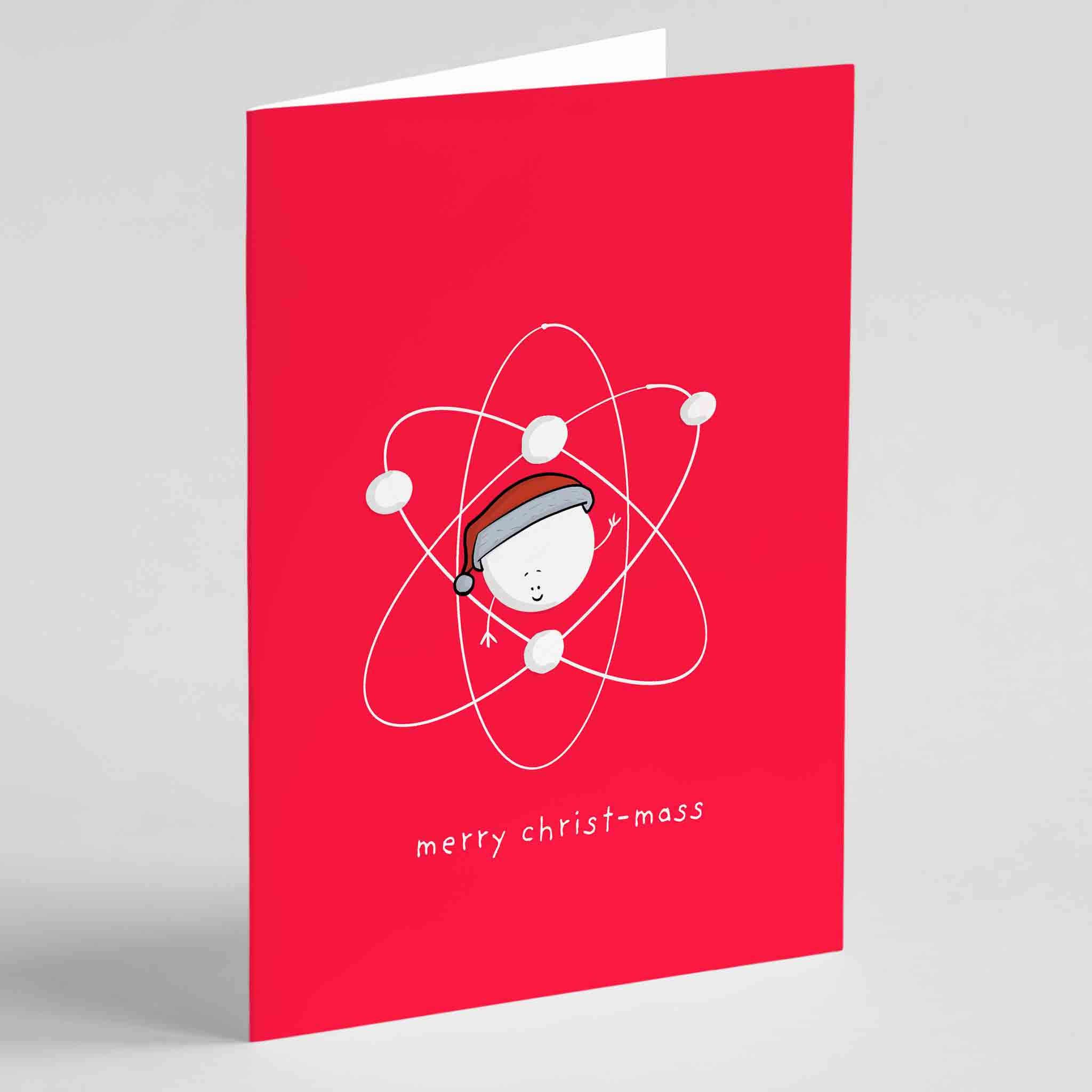 Merry Christ - Mass Funny Science Christmas Card - Richard Darani