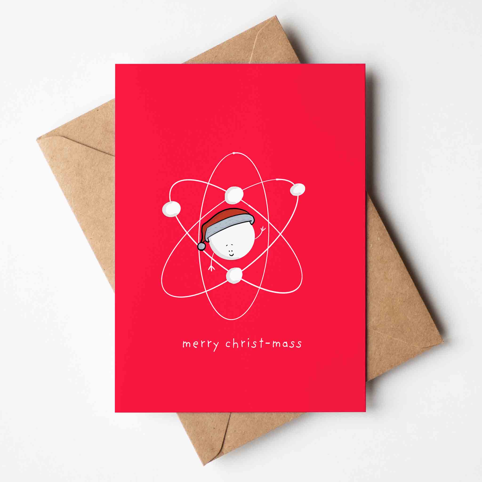 Merry Christ - Mass Funny Science Christmas Card - Richard Darani