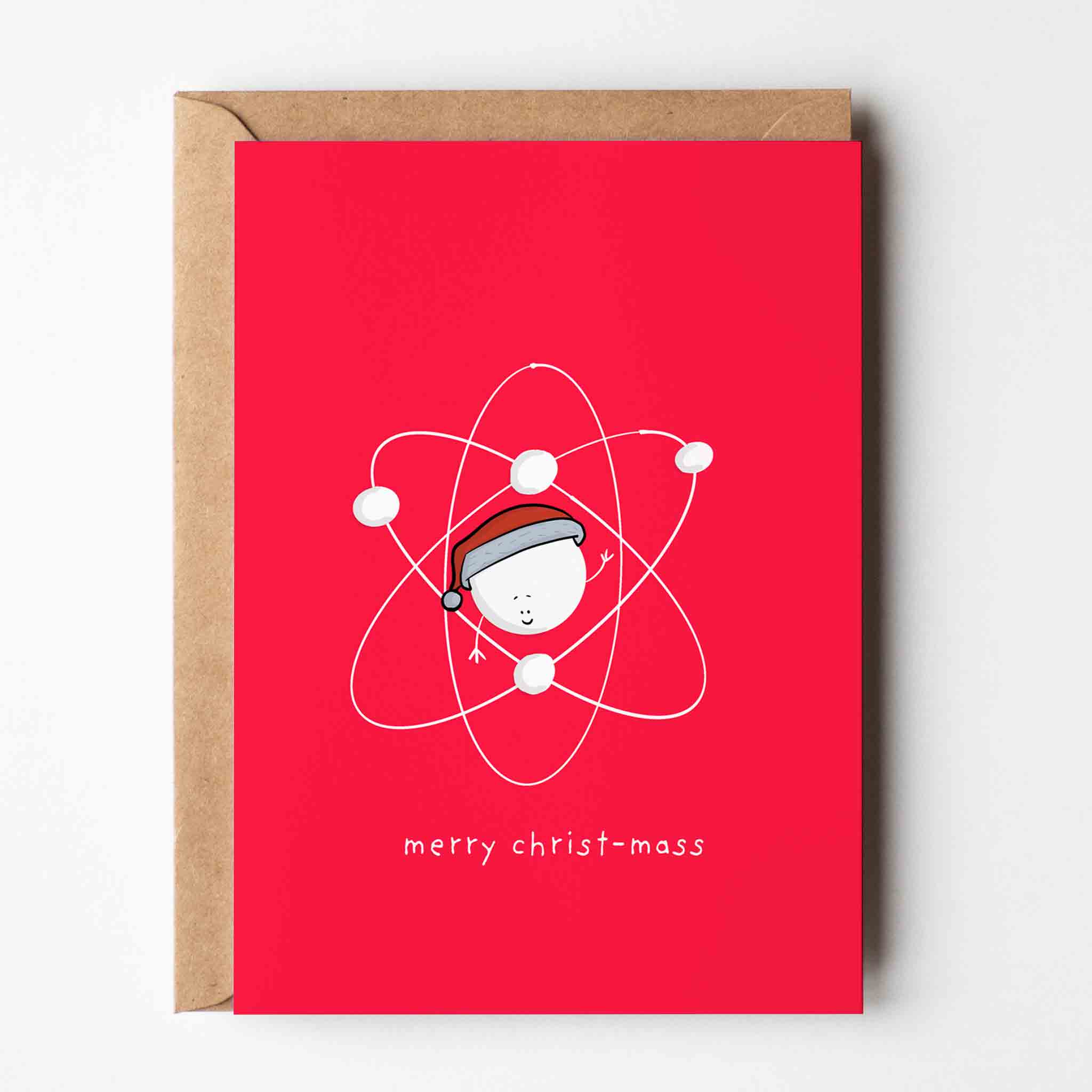 Merry Christ - Mass Funny Science Christmas Card - Richard Darani