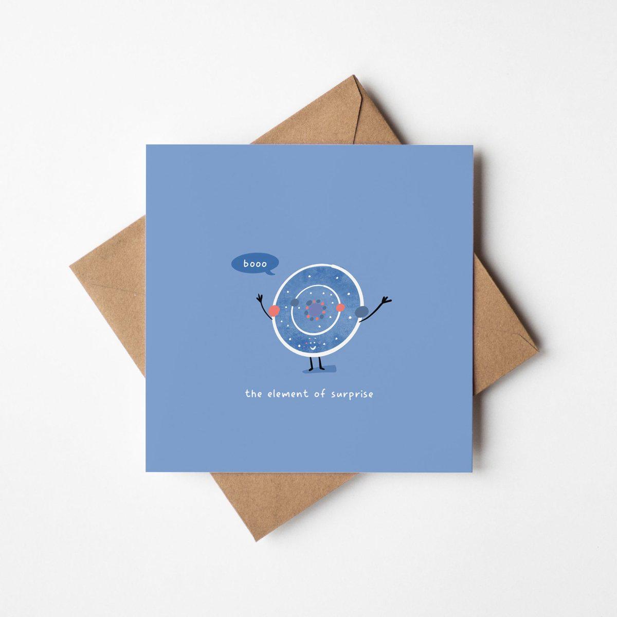 Periodic Table Element Card – Kawaii Science Greeting Card – image 2