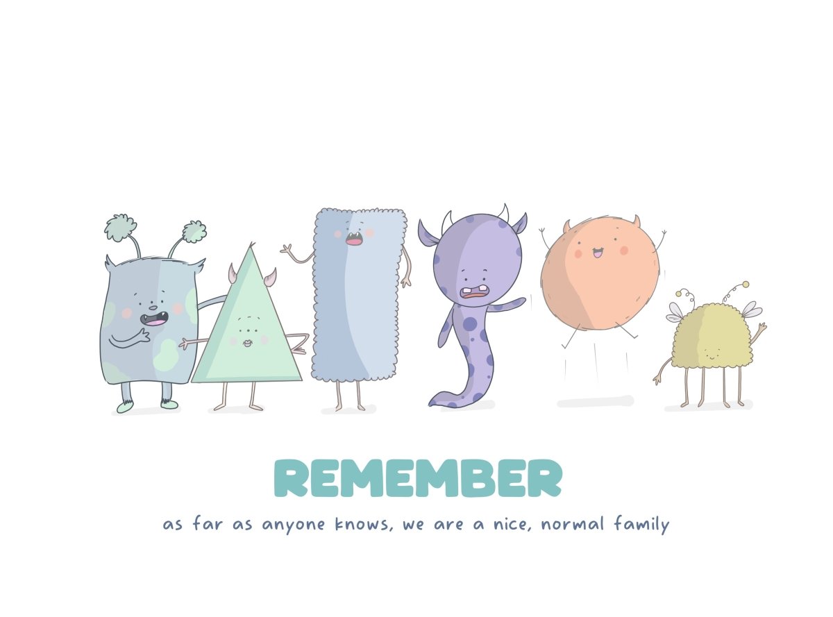 Personalised We Are A Nice And Normal Family Art Print - Richard DaraniPosters, Prints, & Visual Artwork