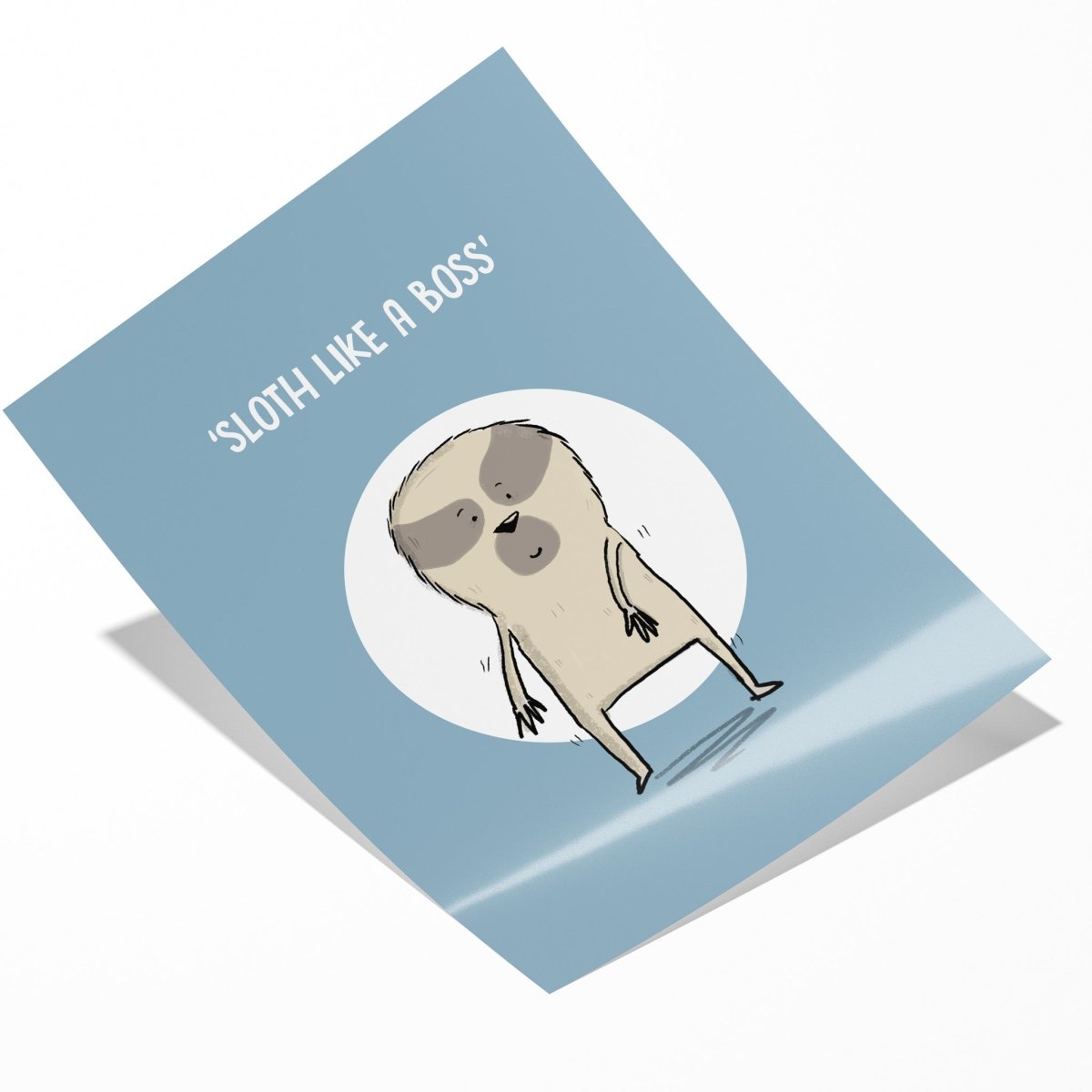 Sloth Like A Boss Art | Print - Richard DaraniArt Print