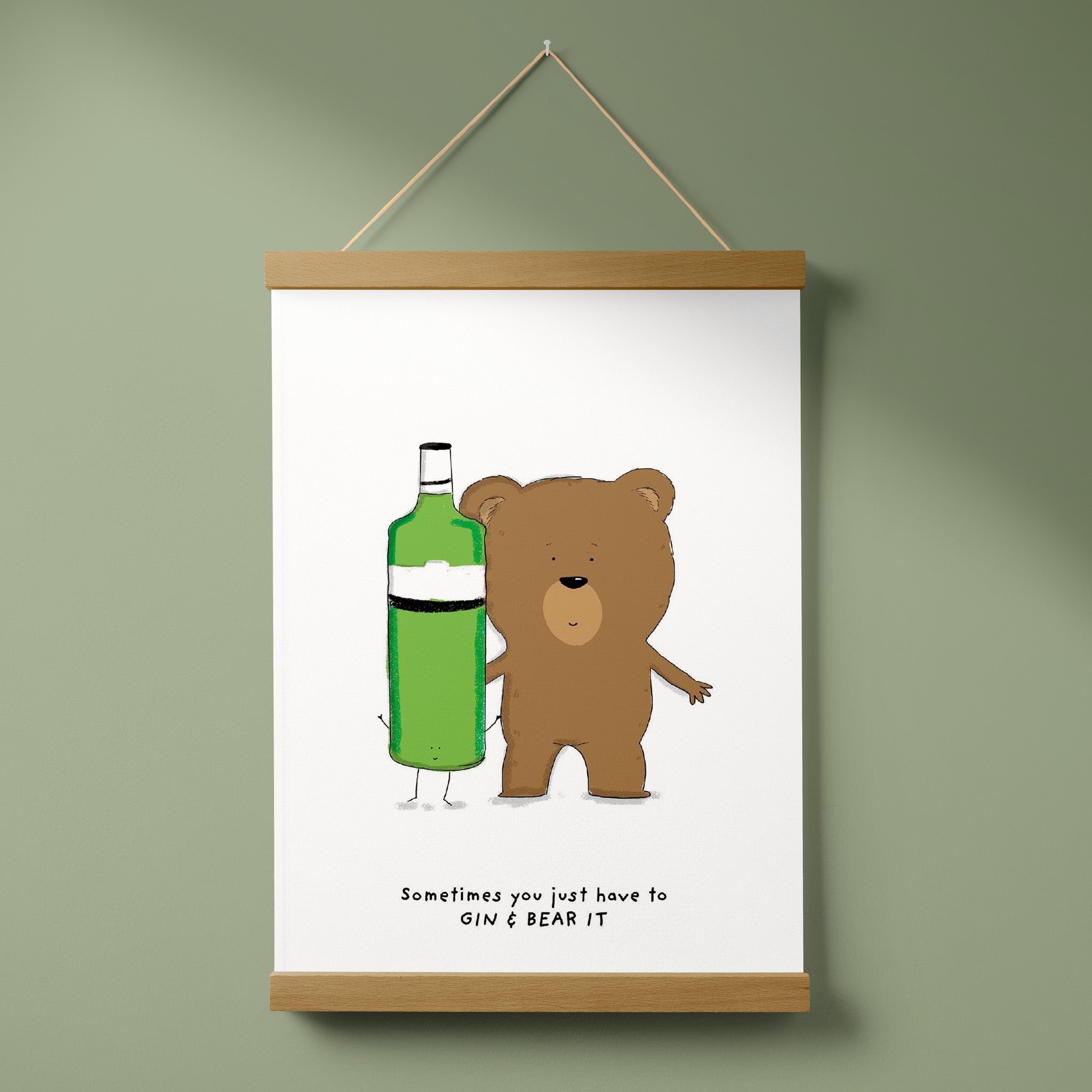 Sometimes You Just Have To Gin (grin) And Bear It Print - Richard Darani