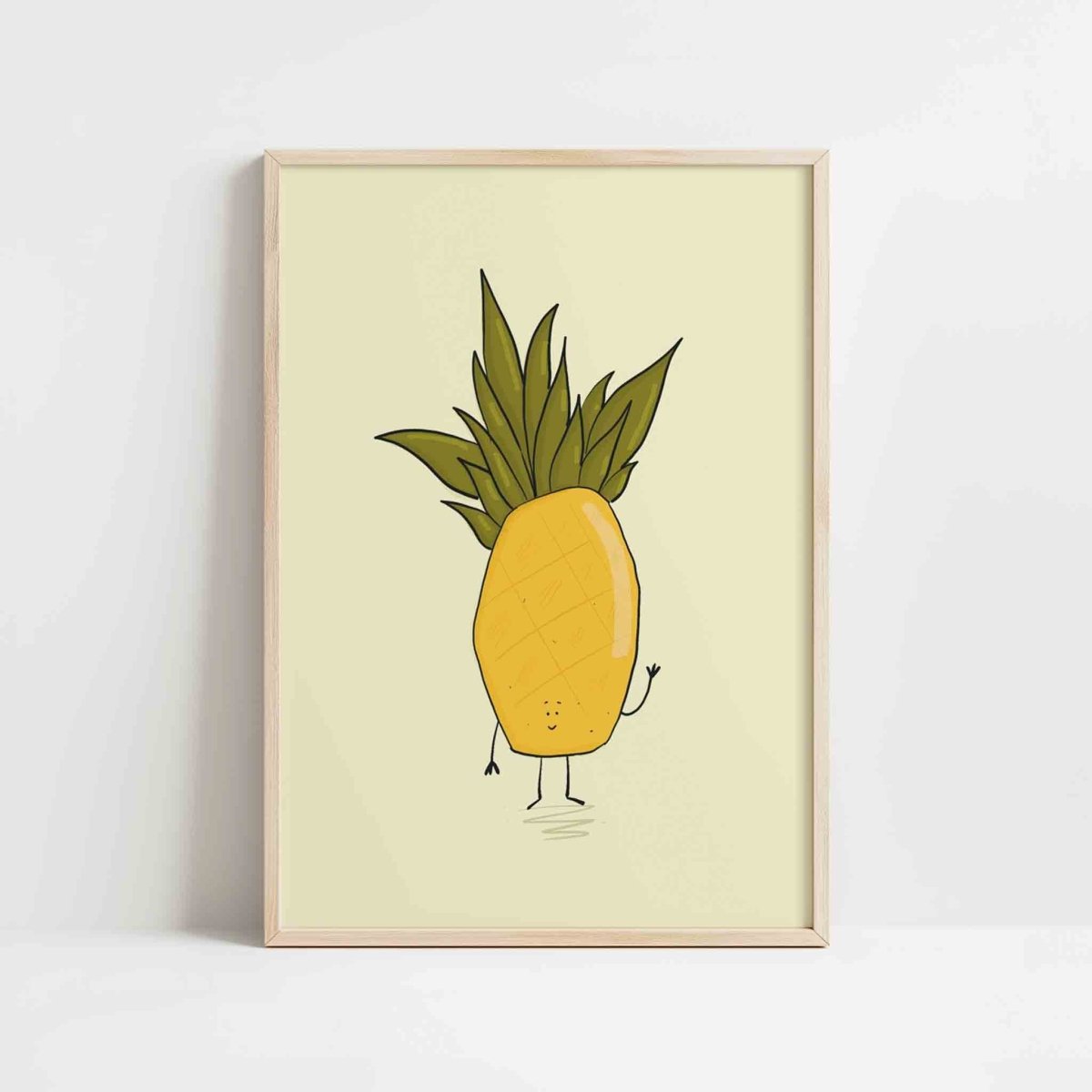 'Waving Pineapple' Art Print by Richard Darani - Richard DaraniPosters, Prints, & Visual Artwork