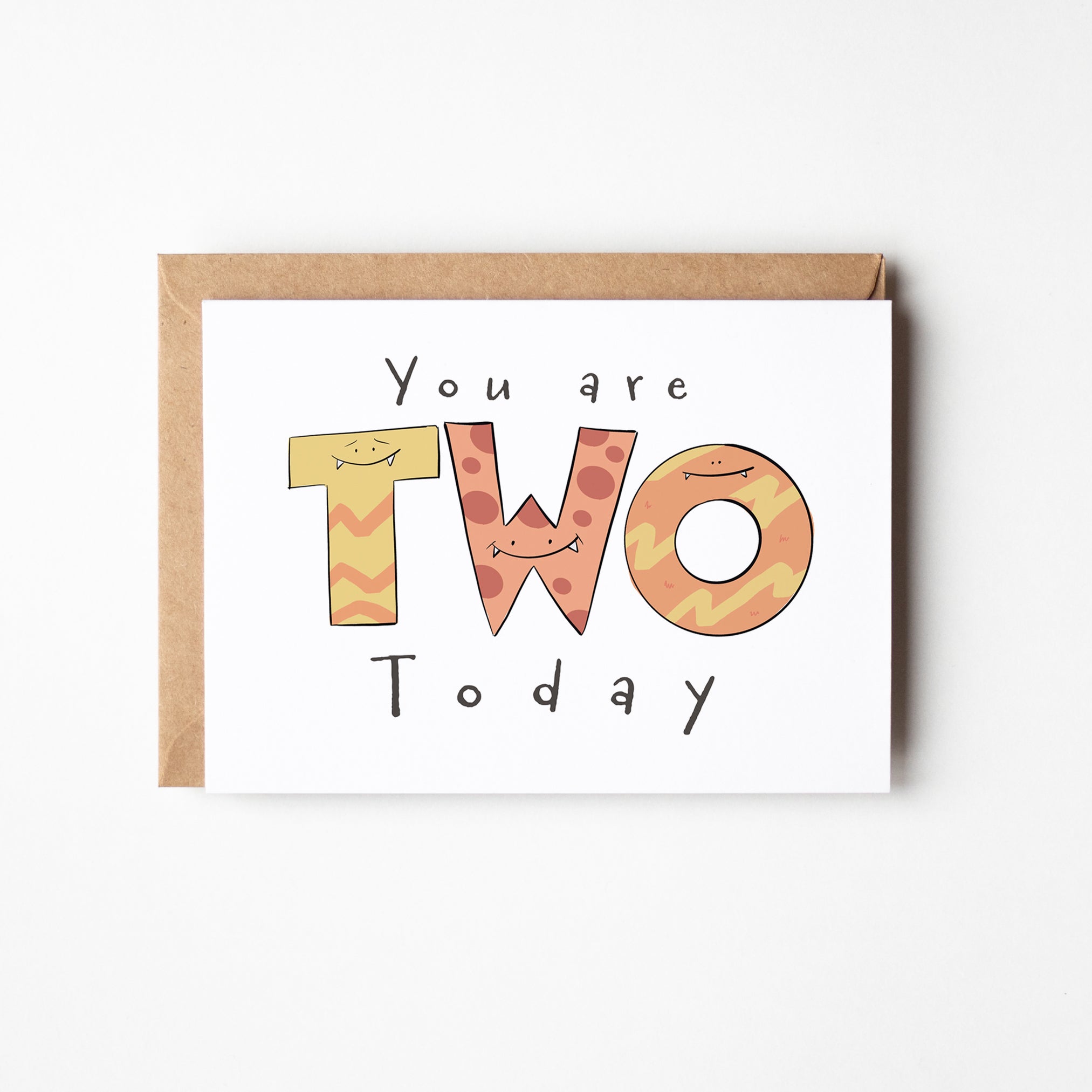 You Are 2 Today Milestone Birthday Card Greeting Card - Richard DaraniGreeting & Note Cards