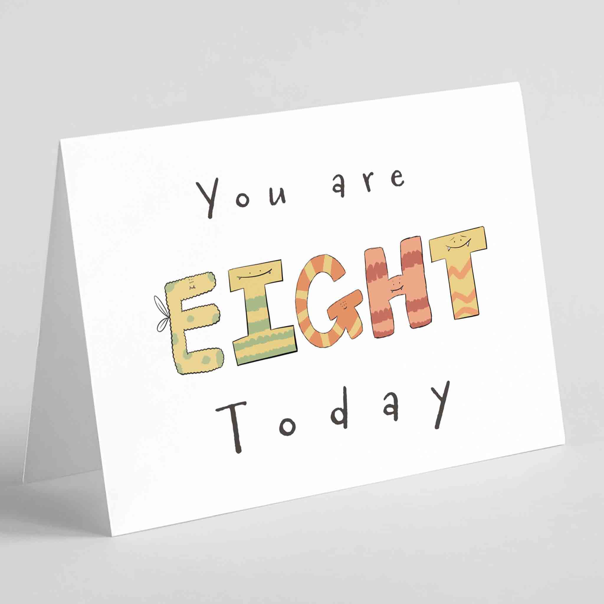 You Are 8 Today Milestone Birthday Card - Richard DaraniGreeting & Note Cards