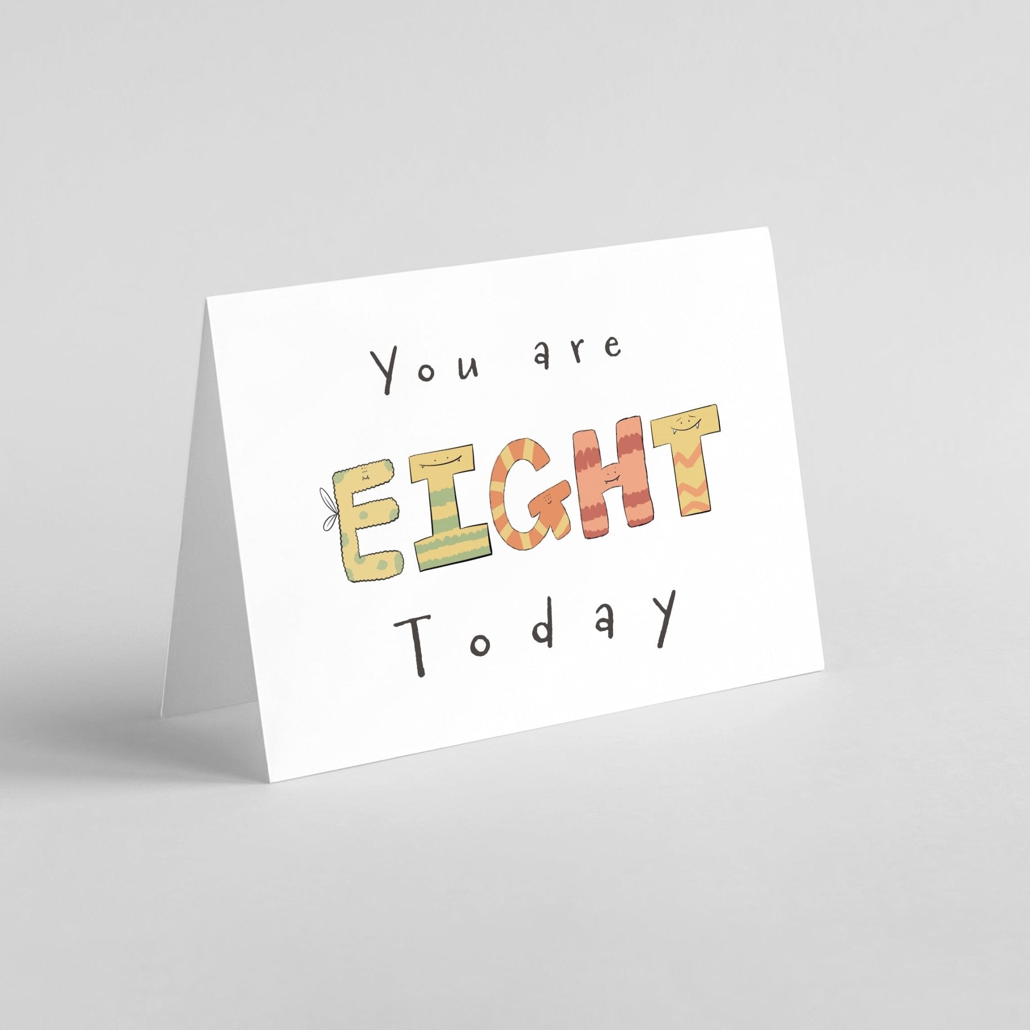 You Are 8 Today Milestone Birthday Card Greeting Card - Richard DaraniGreeting & Note Cards