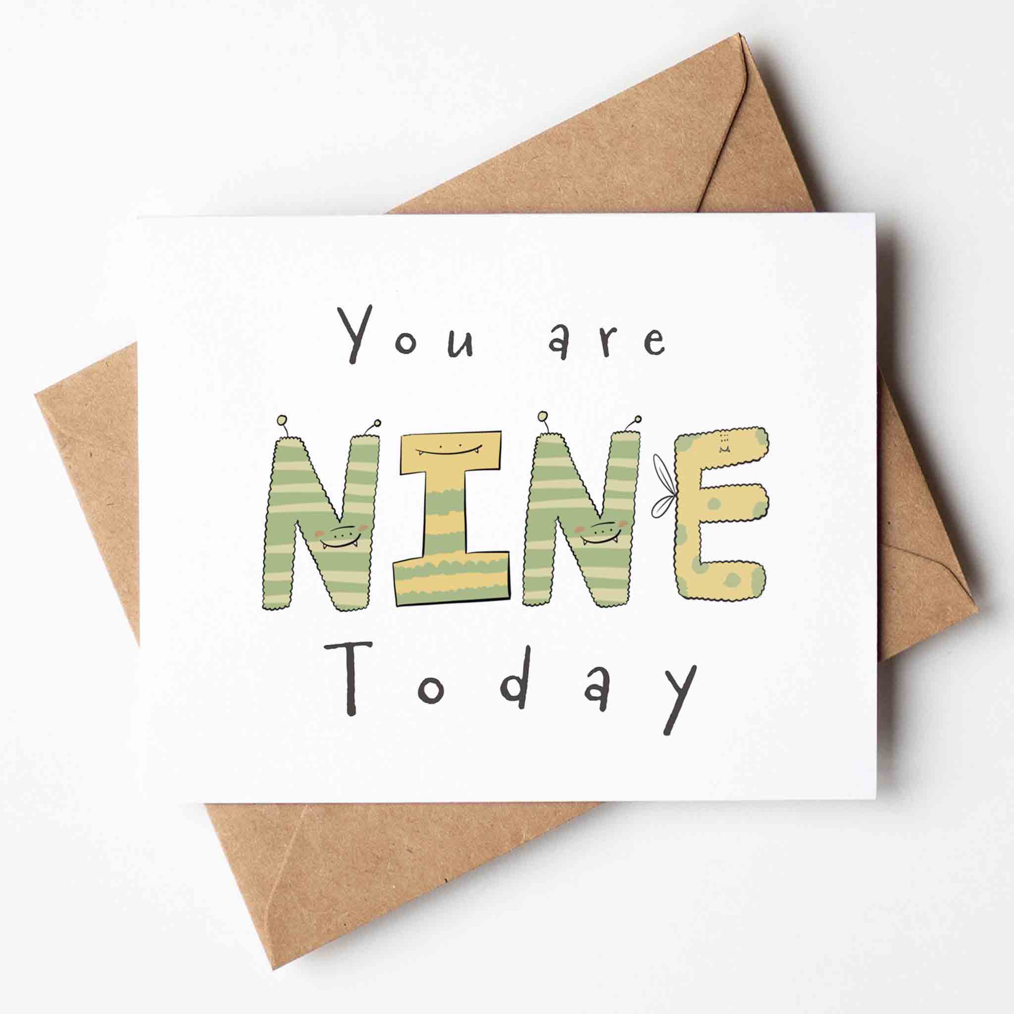 You Are 9 Today / 9th Birthday Milestone Card - Richard DaraniGreeting & Note Cards