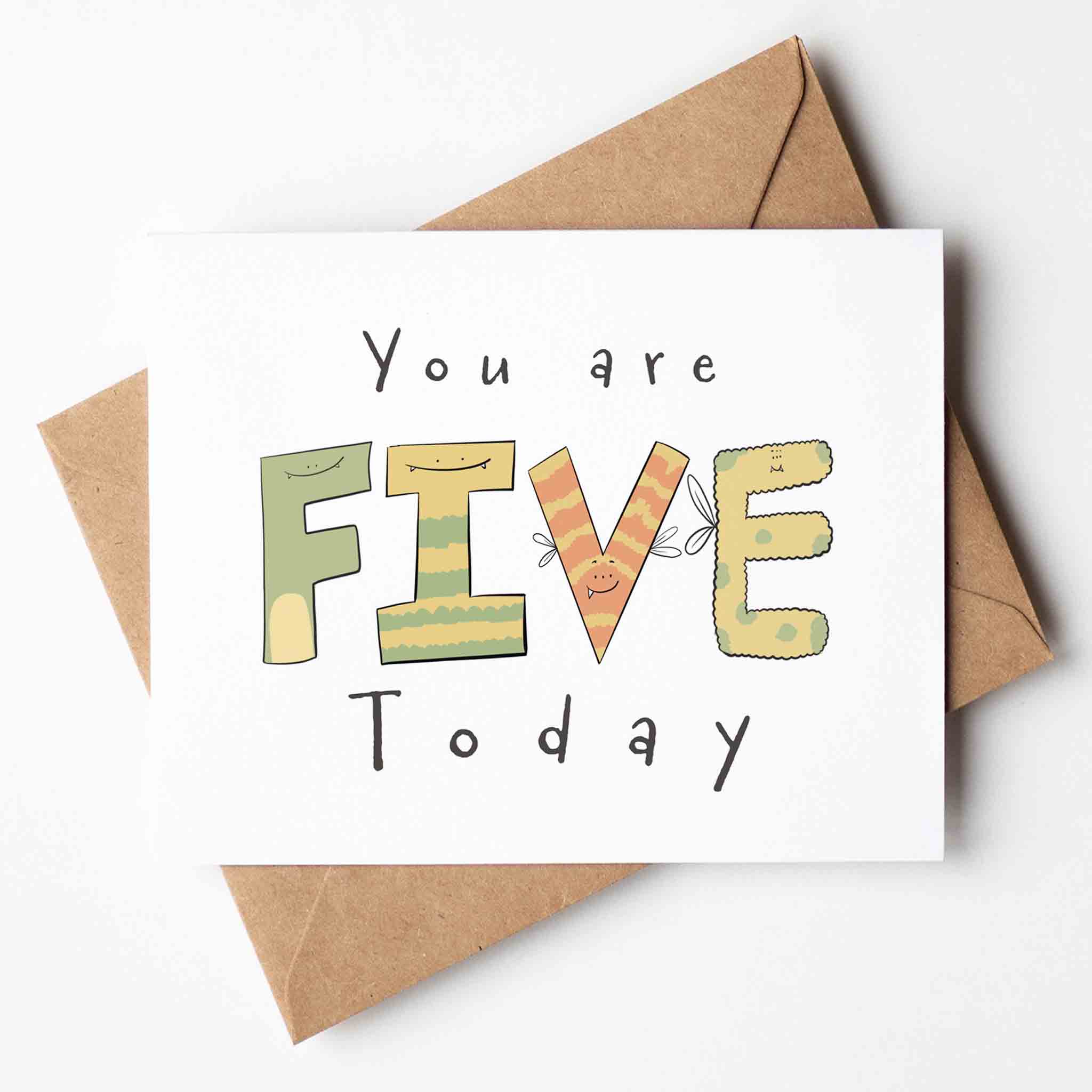 You Are Five Today / 5th Birthday Card for Kids - Richard Darani