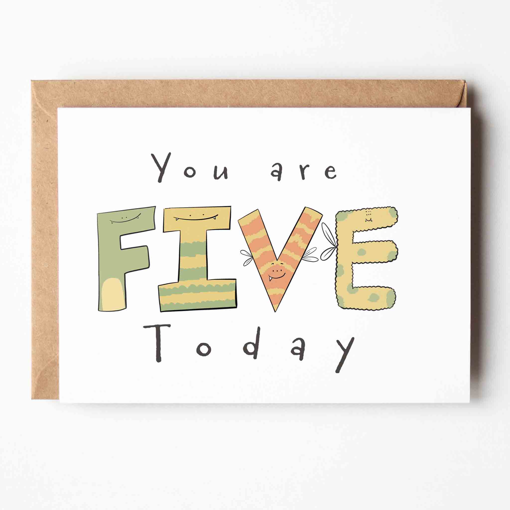 You Are Five Today / 5th Birthday Card for Kids - Richard Darani