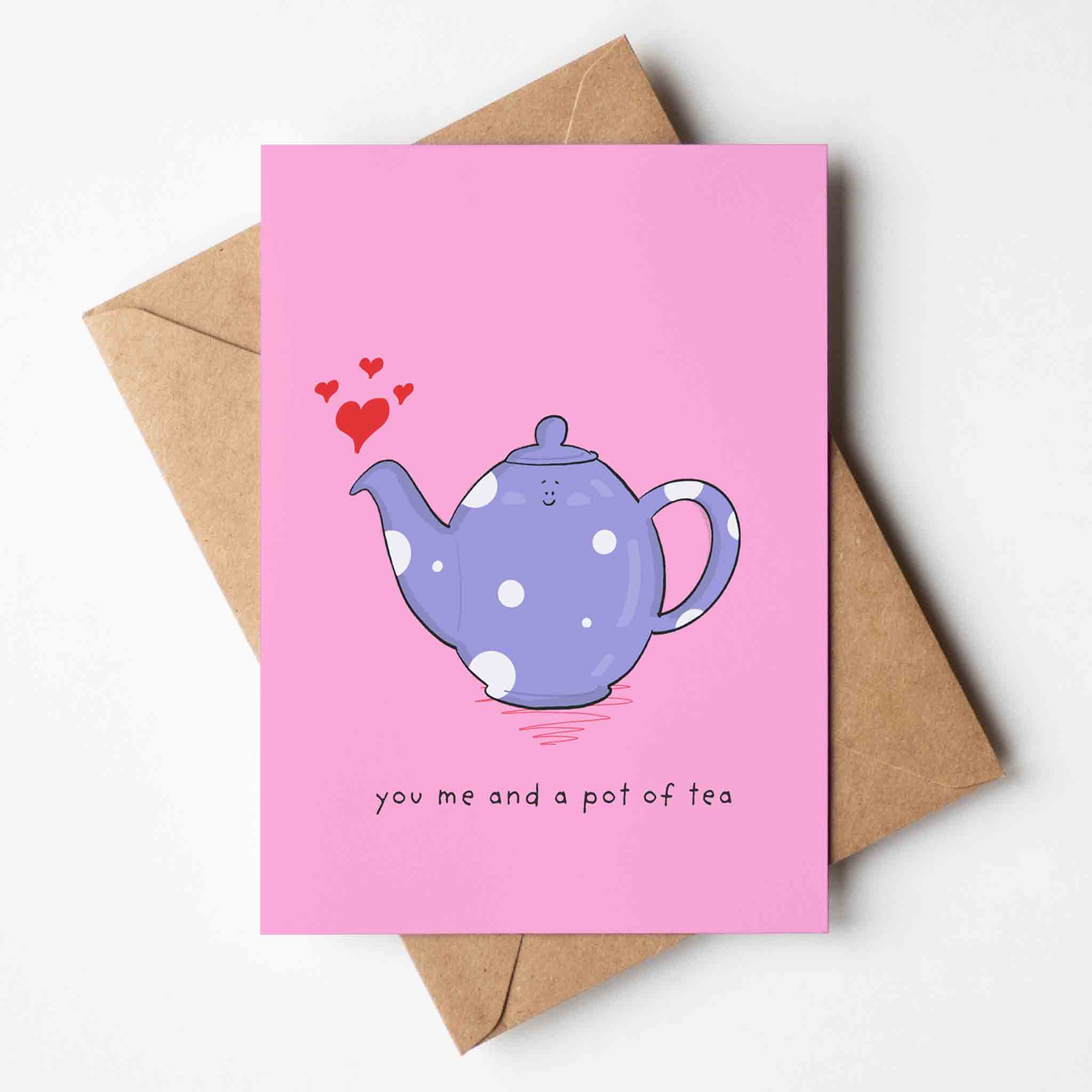 You, Me, and a Pot of Tea Greeting Card - Richard Darani