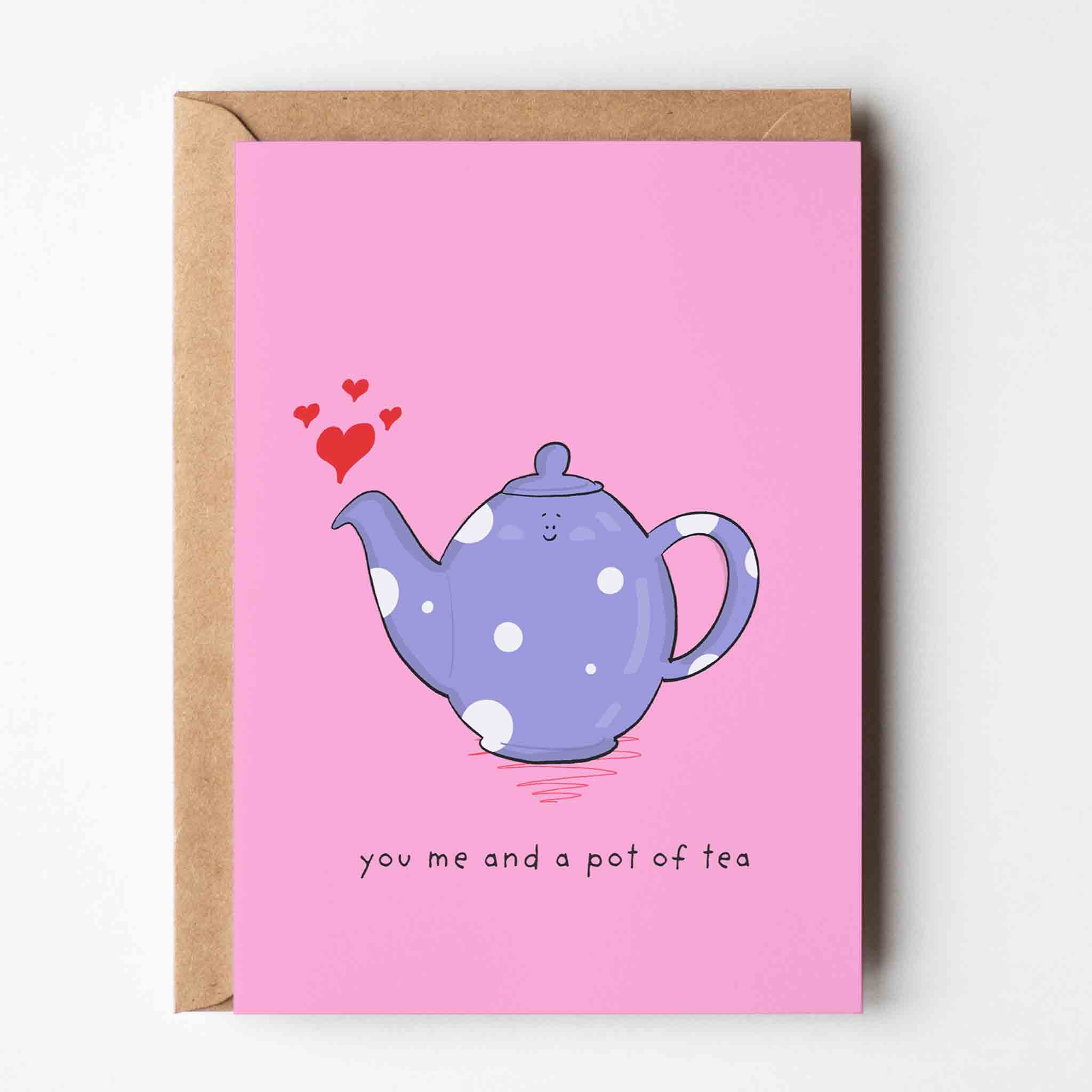 You, Me, and a Pot of Tea Greeting Card - Richard Darani