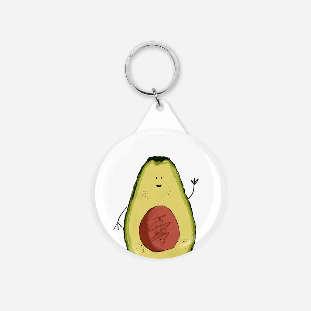 "Avocado keyring by Richard Darani featuring a cute avocado design on a durable keychain, ideal for adding a playful touch to keys and bags."